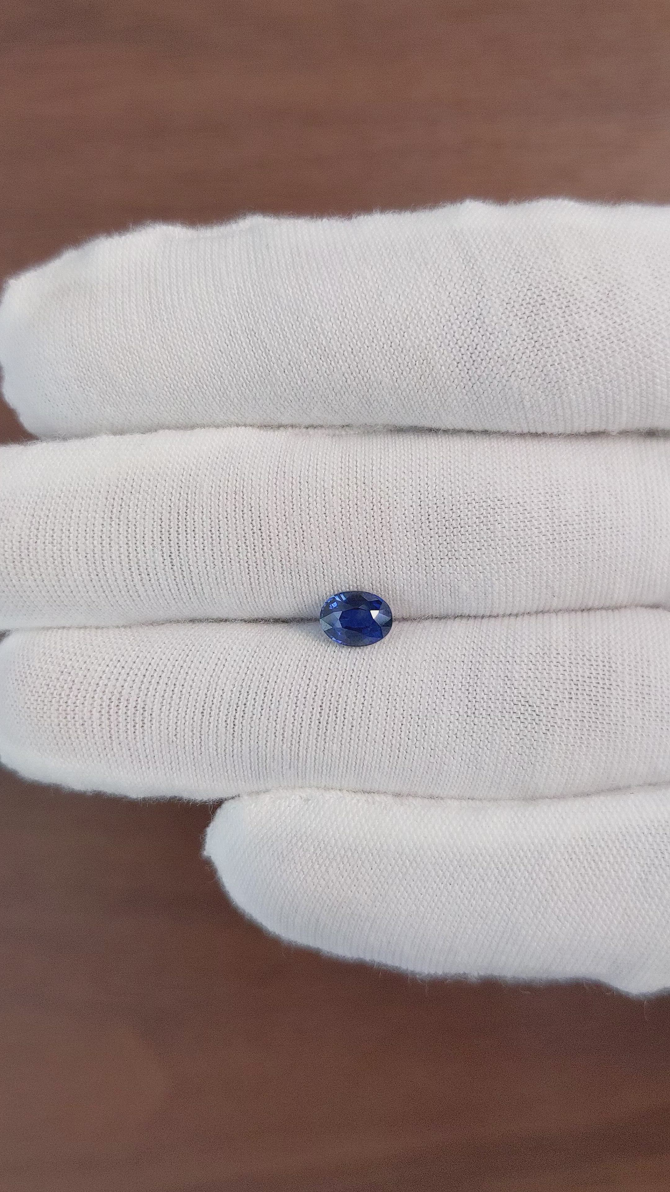1.06 Ct. Blue Sapphire from Tanzania Size Video