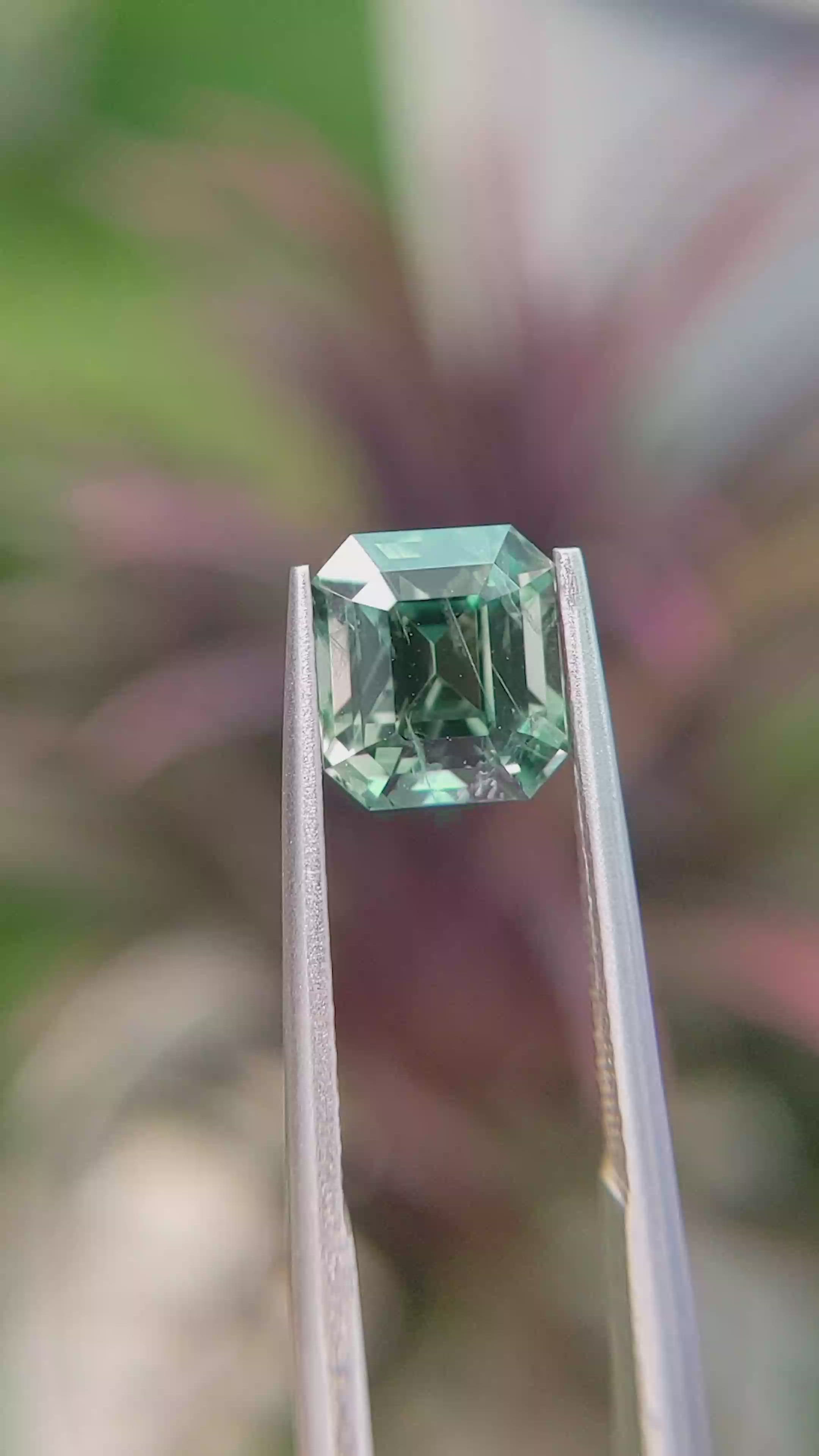 3.07 Ct. Green Sapphire from Madagascar Size Video