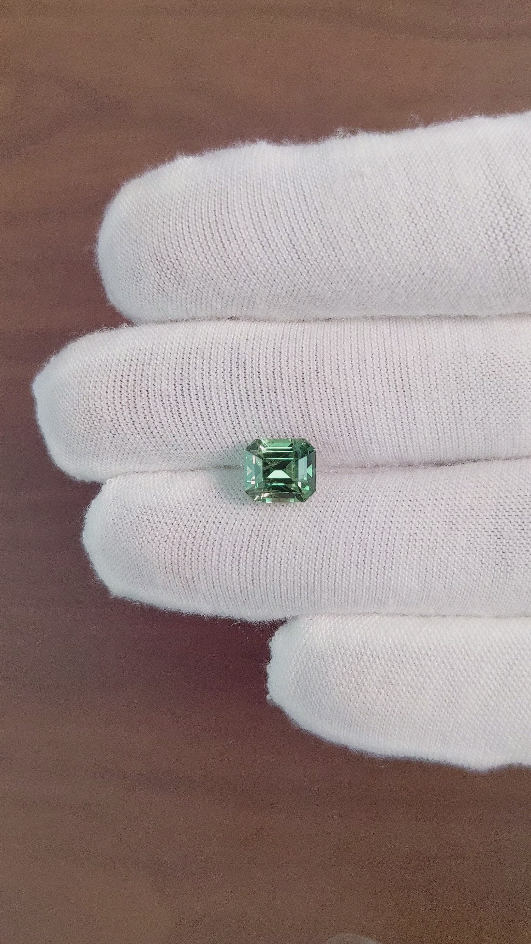 3.07 Ct. Green Sapphire from Madagascar Size Video