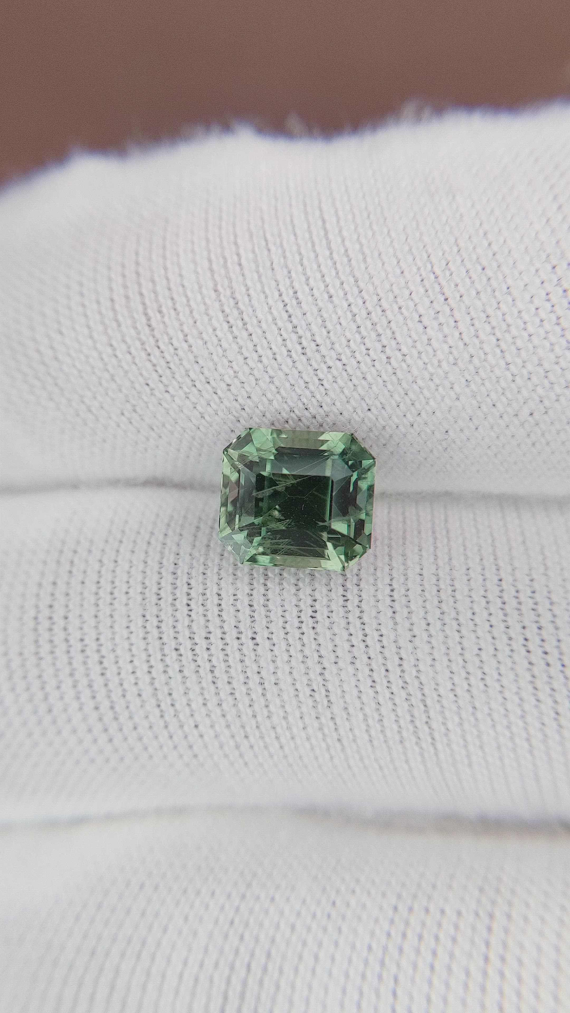 3.07 Ct. Green Sapphire from Madagascar Size Video
