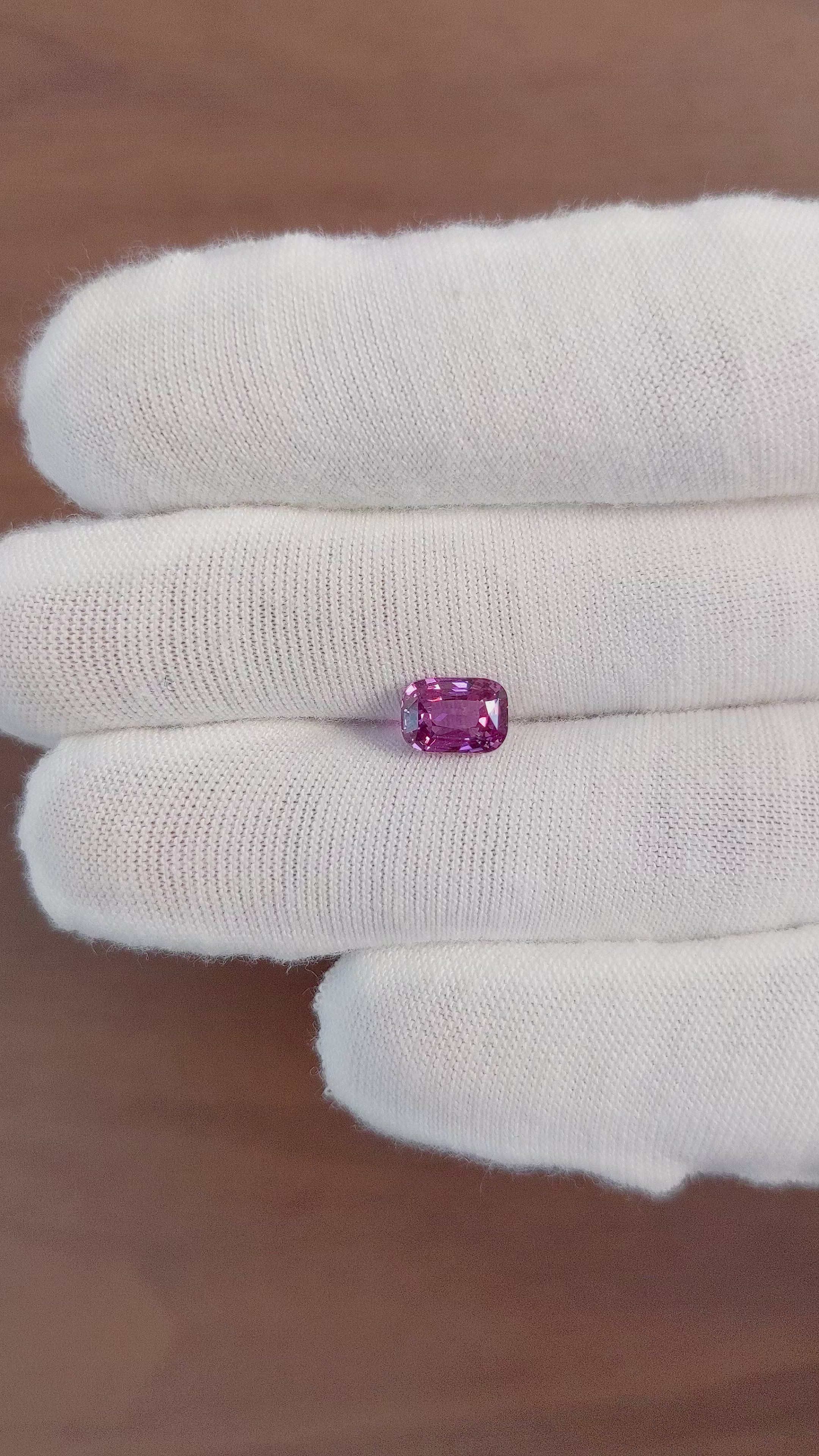 2.03 Ct. Purplish Pink Sapphire from Madagascar Size Video