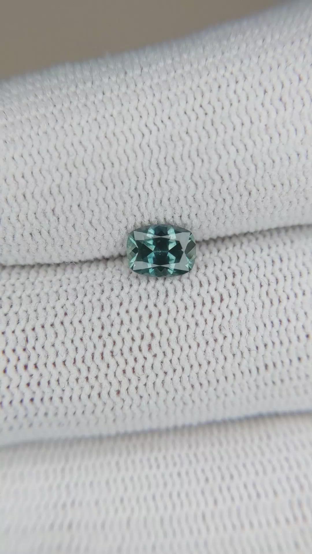 0.74 Ct. Bluish Green Sapphire from Ceylon (Sri Lanka) Size Video
