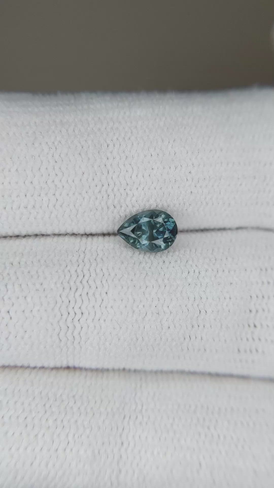 0.69 Ct. Greenish Blue Sapphire from Montana Size Video