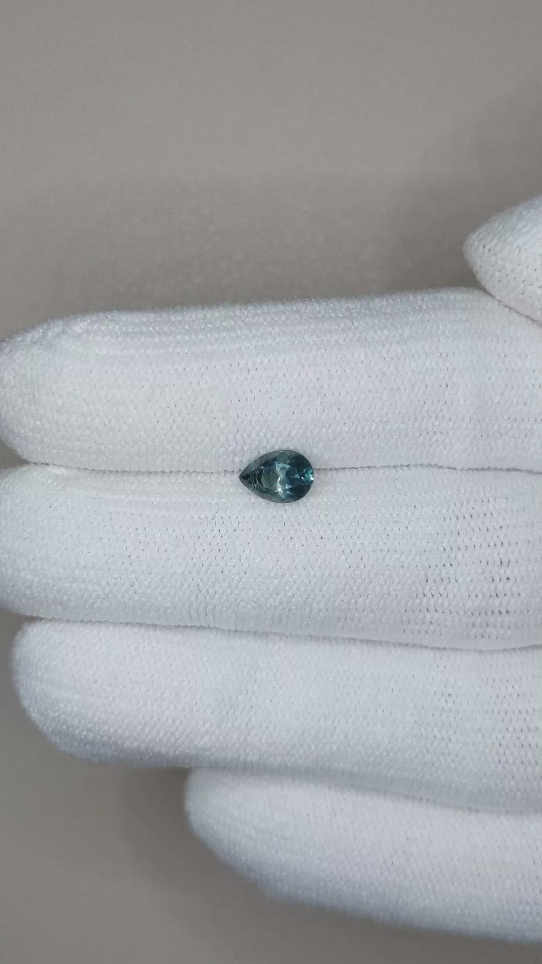 0.69 Ct. Greenish Blue Sapphire from Montana Size Video