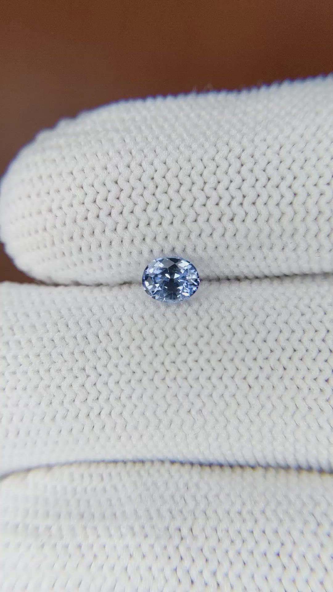 0.44 Ct. Blue Sapphire from Ceylon (Sri Lanka) Size Video