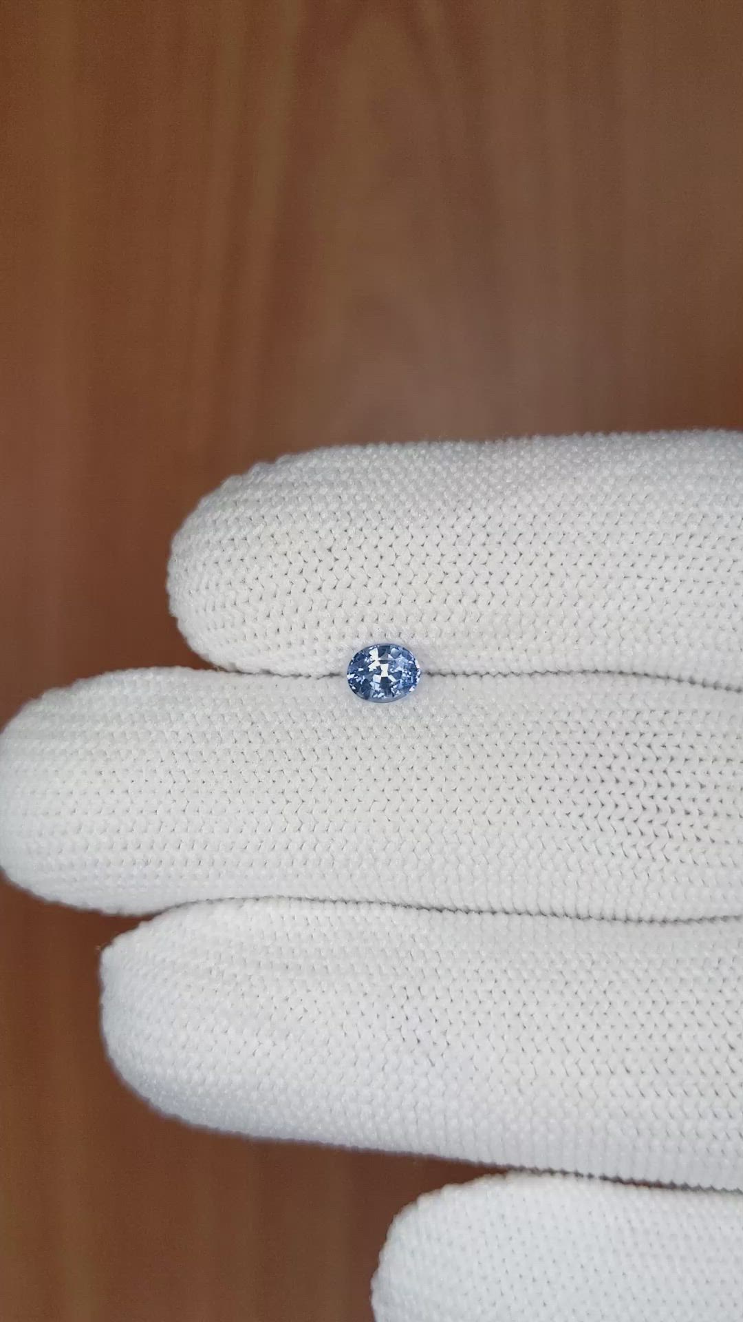0.44 Ct. Blue Sapphire from Ceylon (Sri Lanka) Size Video