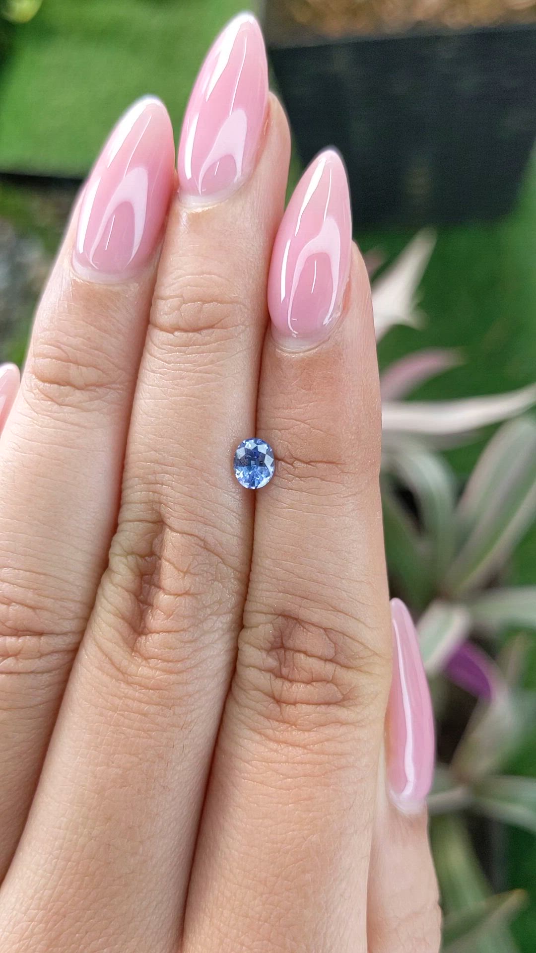 0.44 Ct. Blue Sapphire from Ceylon (Sri Lanka) Size Video