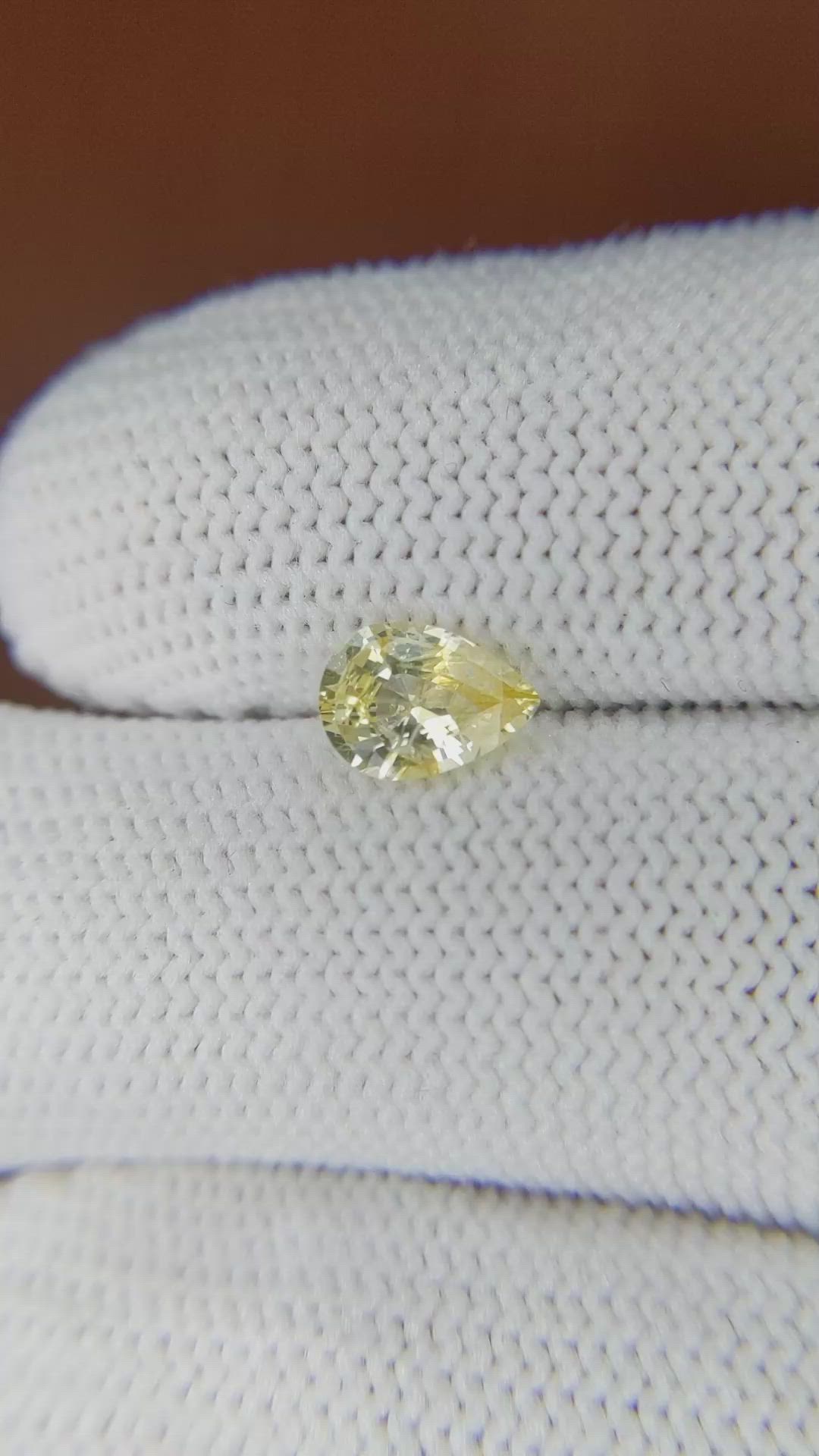 1.04 Ct. Yellow Sapphire from Ceylon (Sri Lanka) Size Video