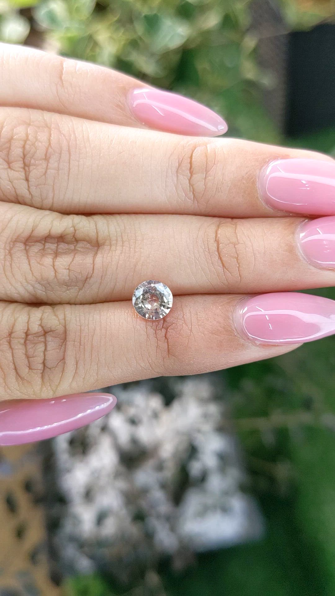0.98 Ct. Peach Sapphire from Ceylon (Sri Lanka) Size Video