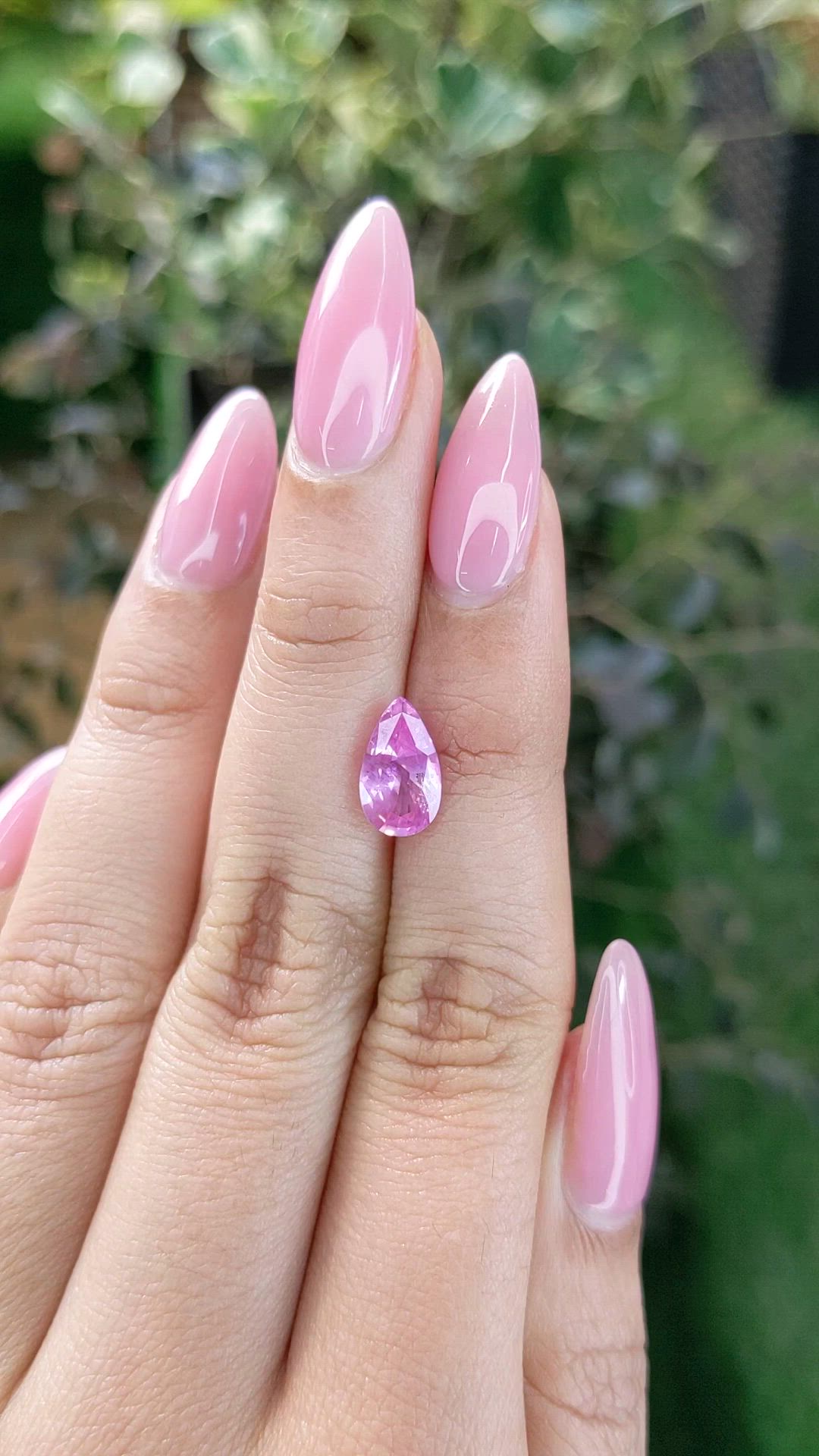 2.26 Ct. Purplish Pink Sapphire from Ceylon (Sri Lanka) Size Video