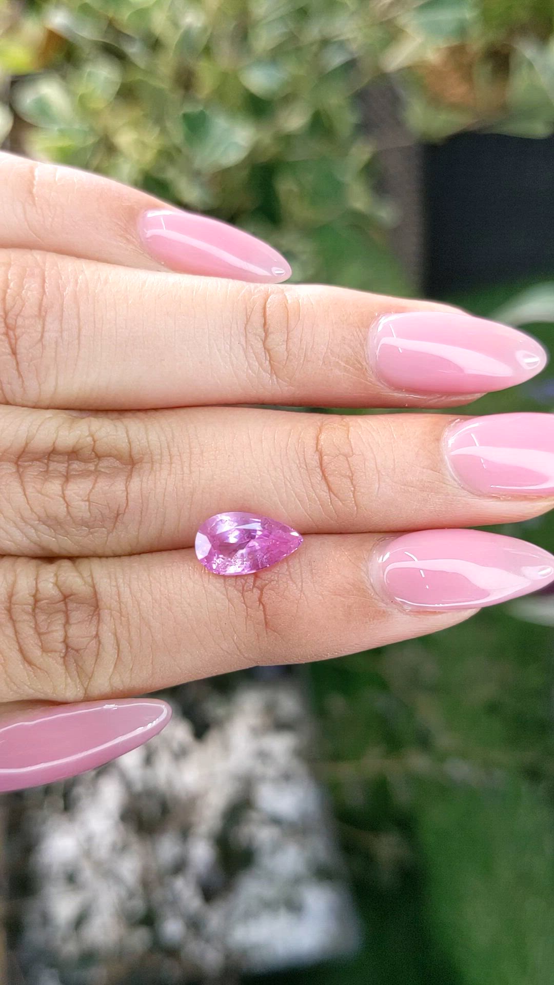 2.26 Ct. Purplish Pink Sapphire from Ceylon (Sri Lanka) Size Video