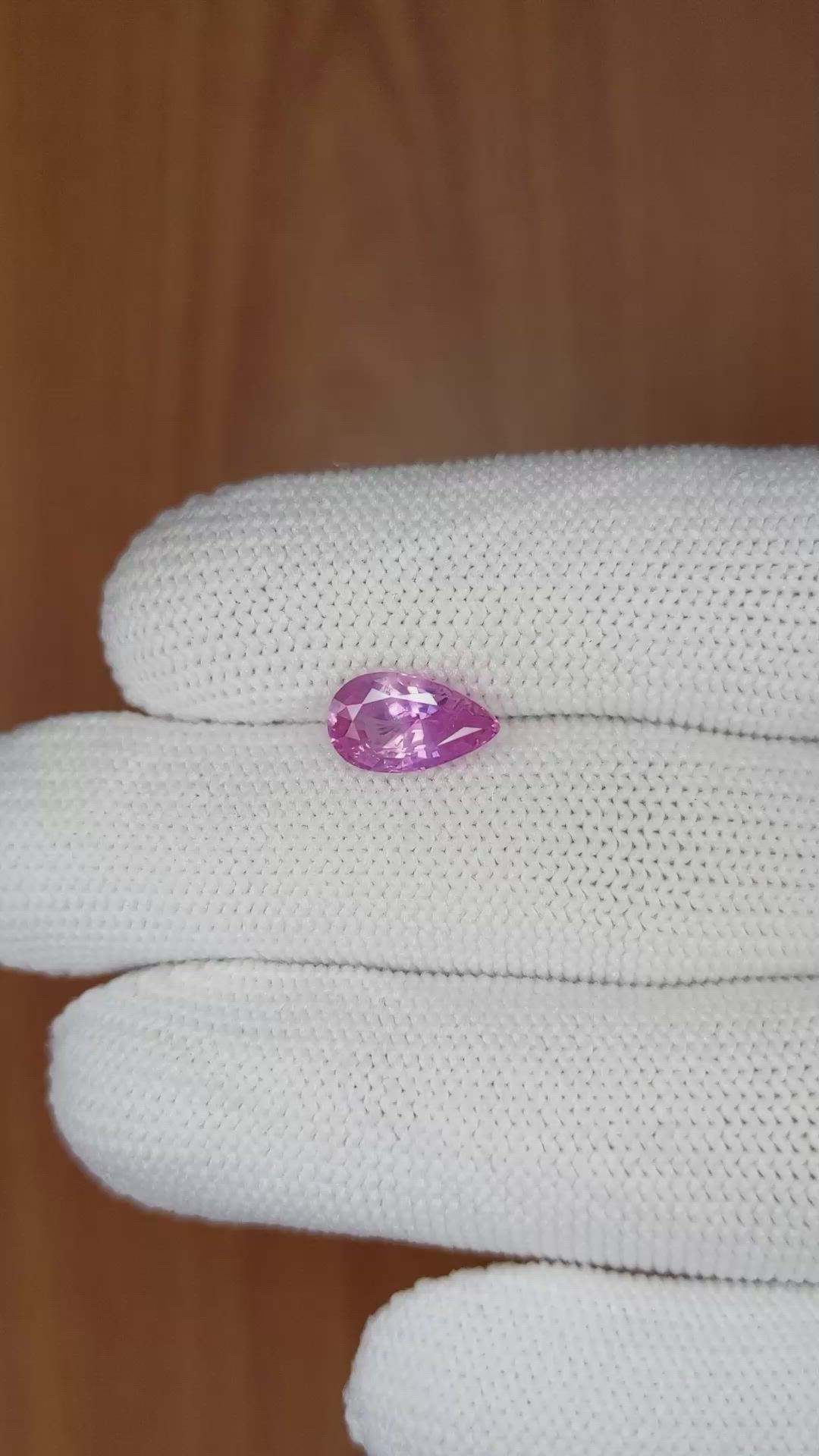 2.26 Ct. Purplish Pink Sapphire from Ceylon (Sri Lanka) Size Video