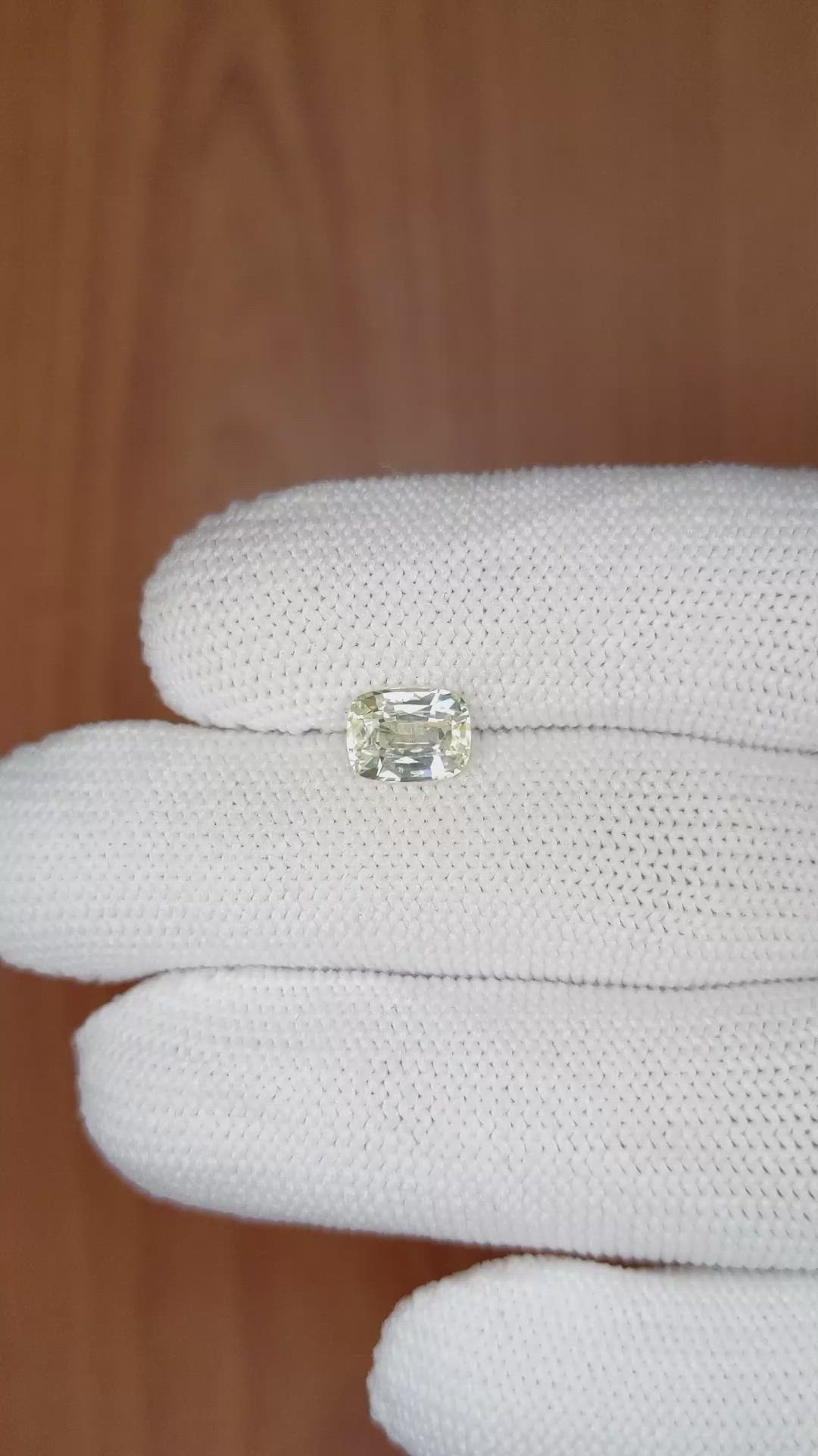 1.76 Ct. Yellow Sapphire from Ceylon (Sri Lanka) Size Video