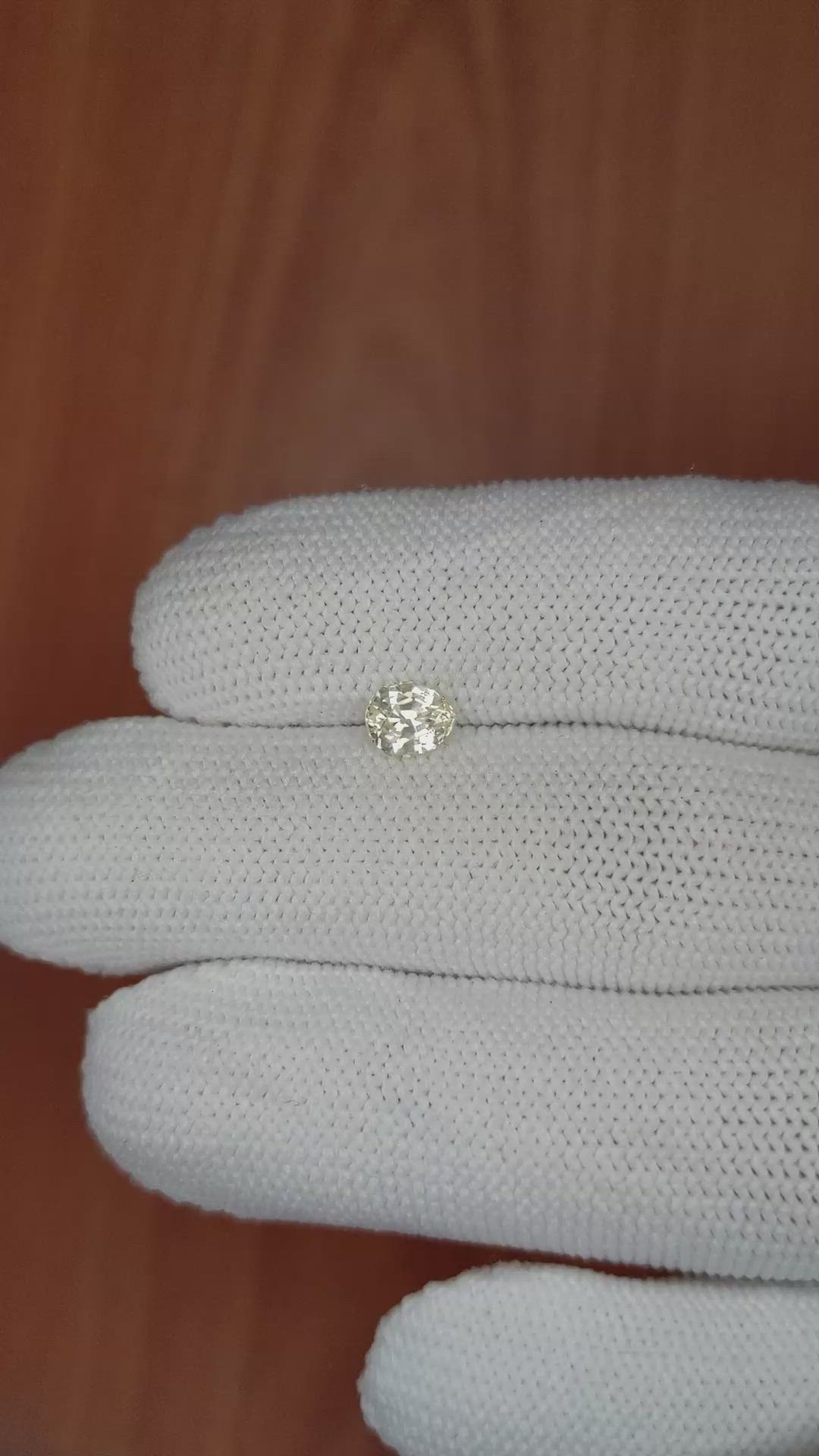 0.87 Ct. Yellow Sapphire from Ceylon (Sri Lanka) Size Video