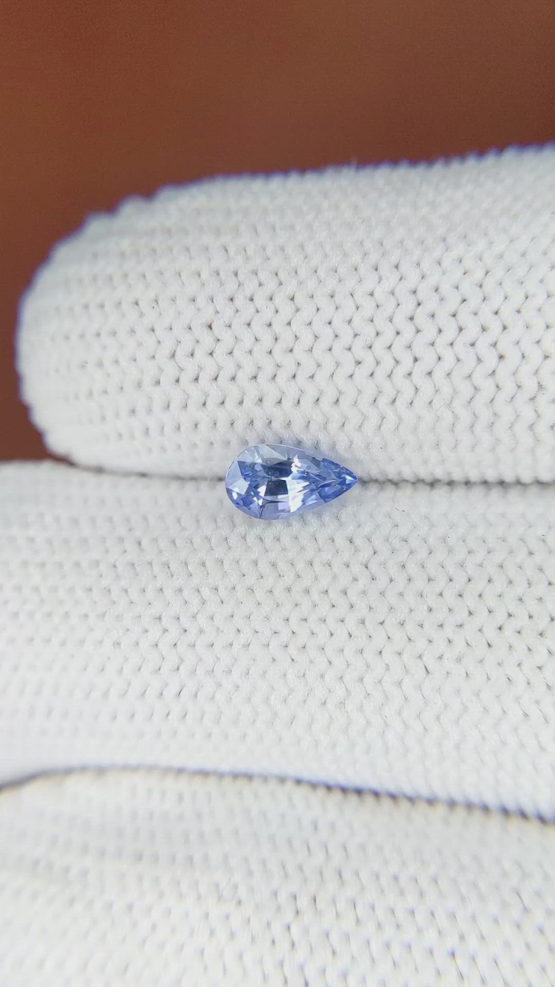 0.69 Ct. Blue Sapphire from Ceylon (Sri Lanka) Size Video