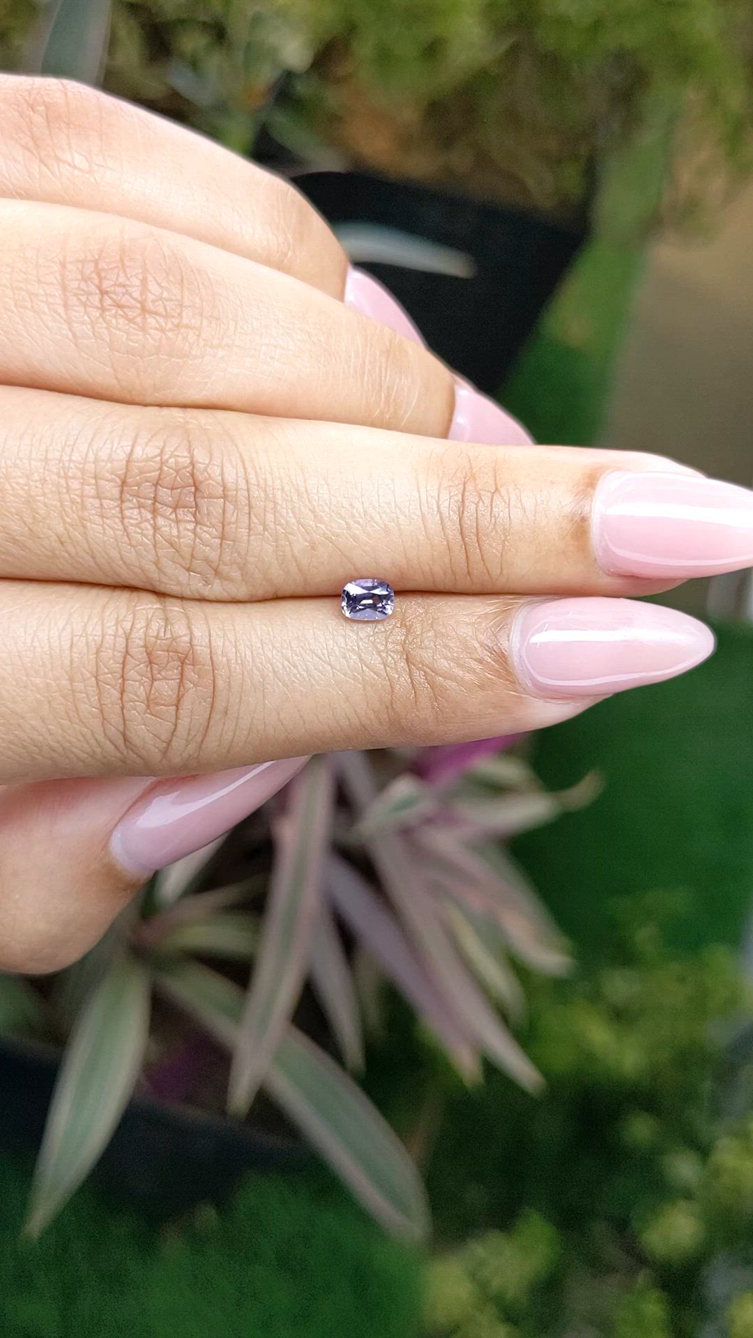 0.39 Ct. Purple Sapphire from Ceylon (Sri Lanka) Size Video