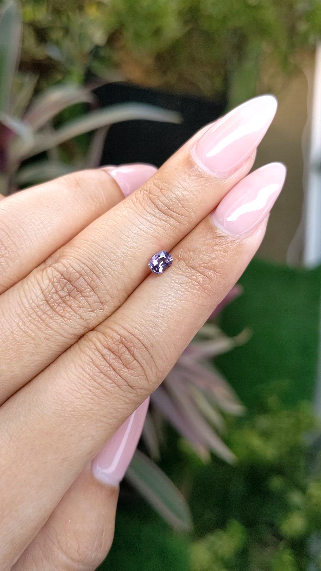 0.39 Ct. Purple Sapphire from Ceylon (Sri Lanka) Size Video