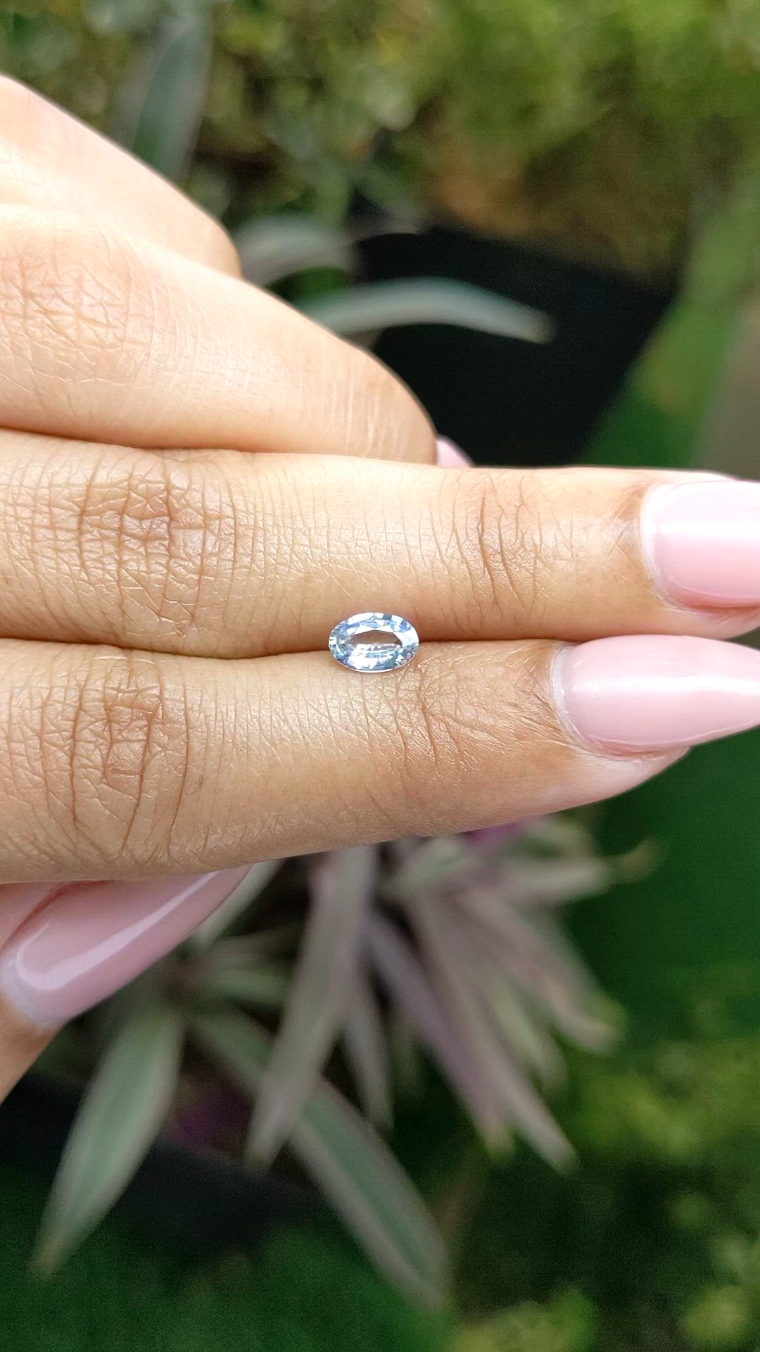 0.54 Ct. Blue Sapphire from Ceylon (Sri Lanka) Size Video