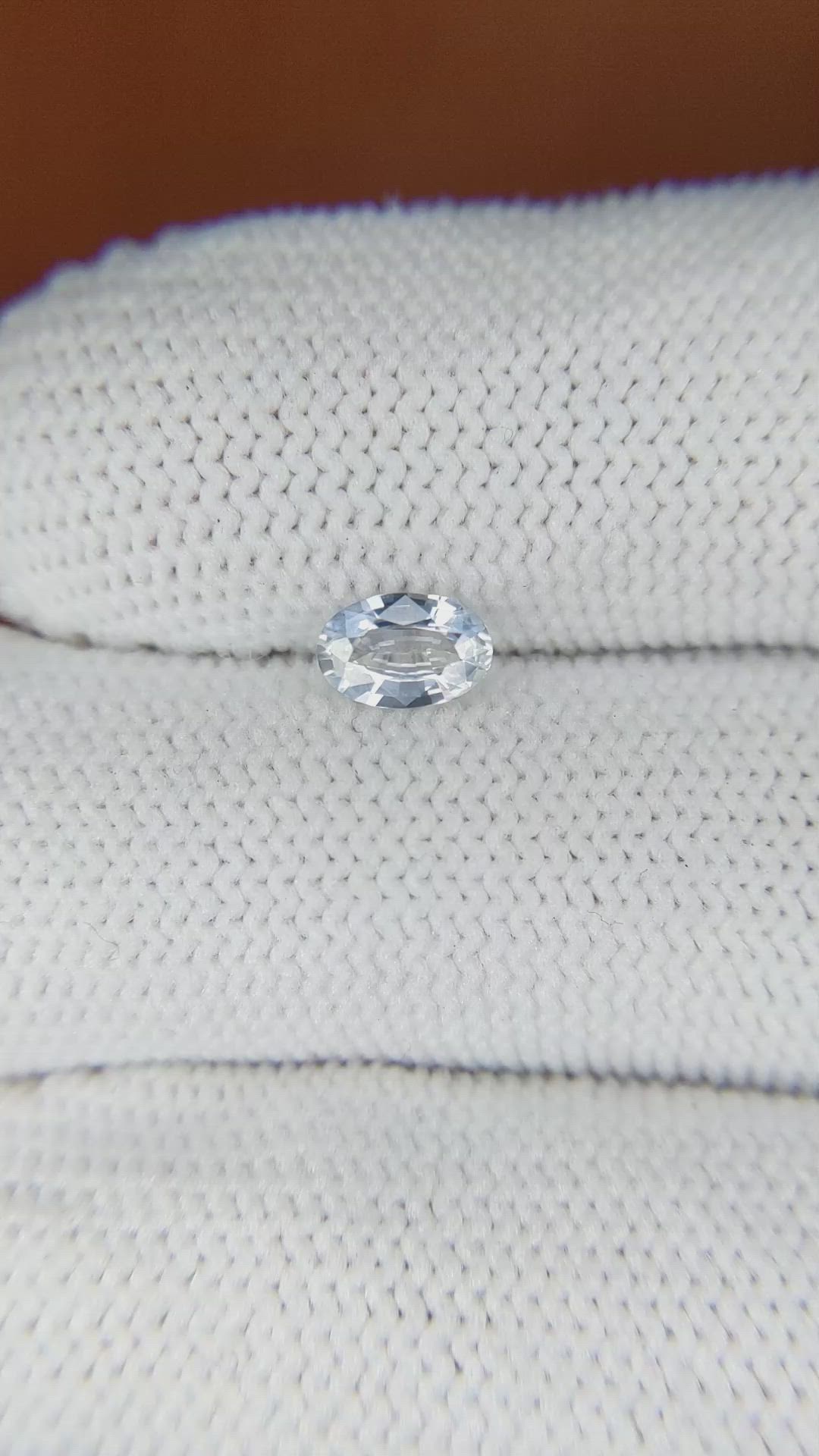 0.54 Ct. Blue Sapphire from Ceylon (Sri Lanka) Size Video