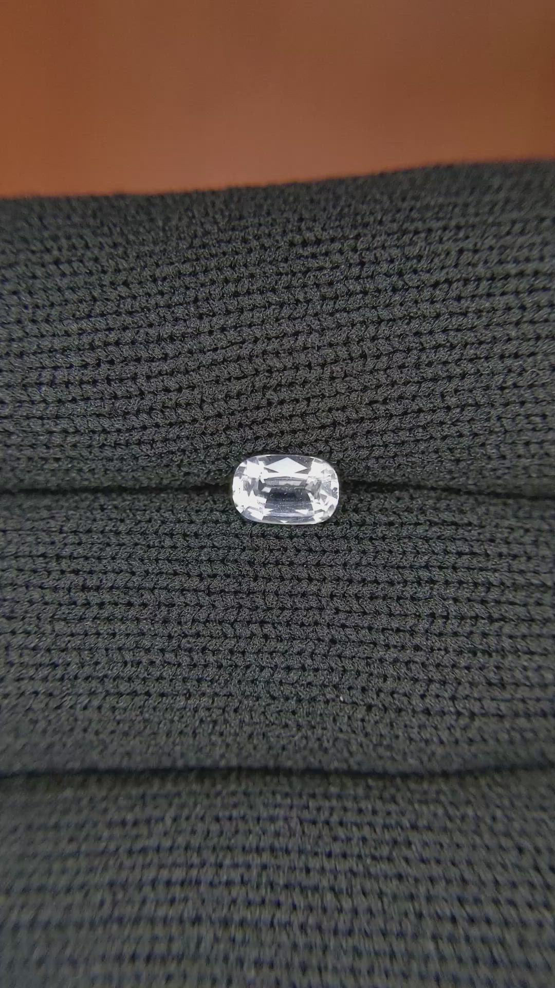 0.45 Ct. White Sapphire from Ceylon (Sri Lanka) Size Video