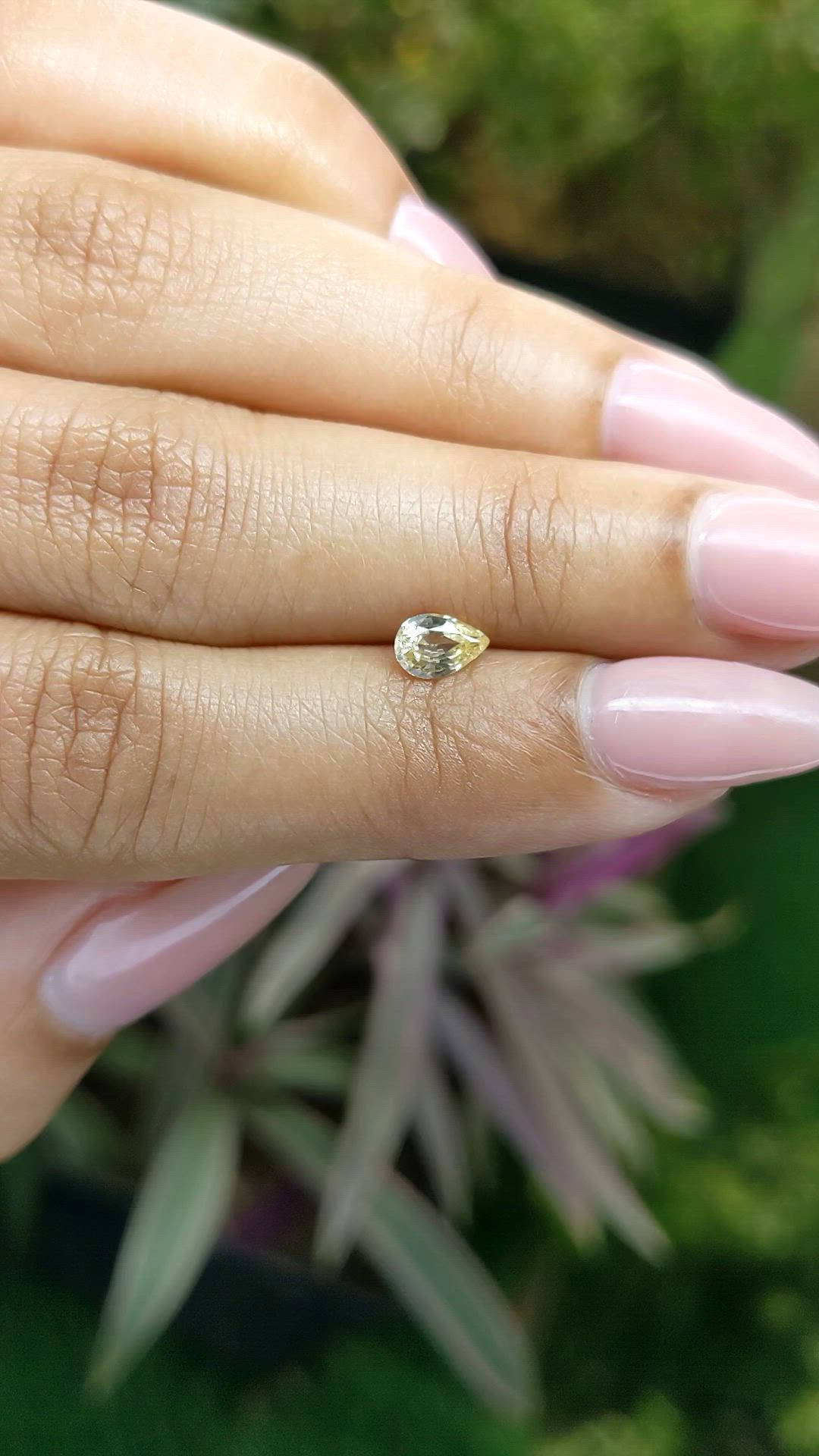 0.48 Ct. Yellow Sapphire from Ceylon (Sri Lanka) Size Video