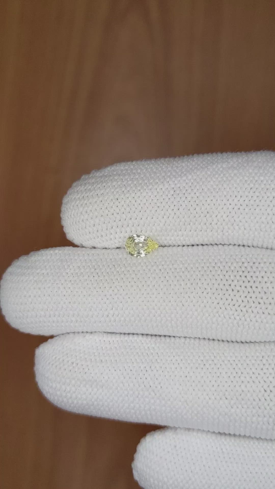 0.48 Ct. Yellow Sapphire from Ceylon (Sri Lanka) Size Video