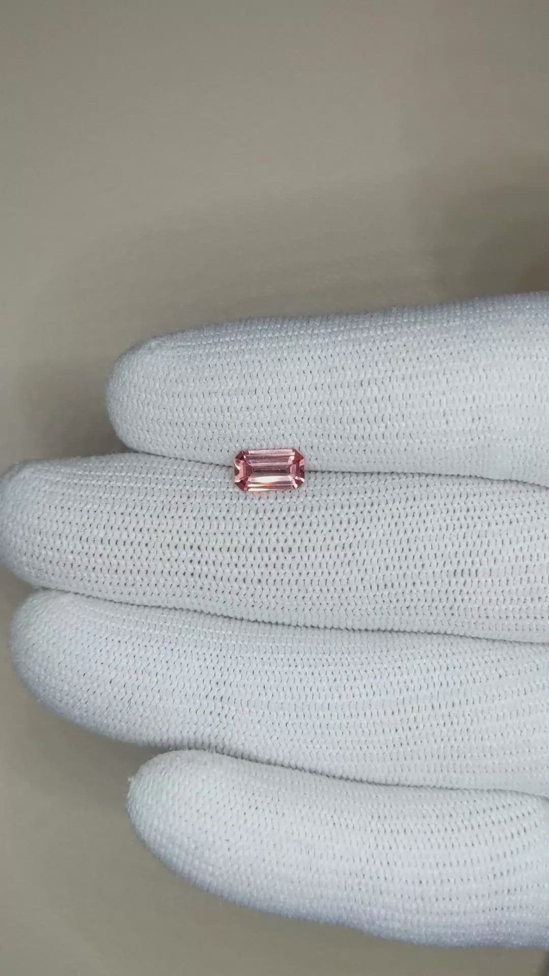 0.77 Ct. Reddish Pink Sapphire from Ceylon (Sri Lanka) Size Video