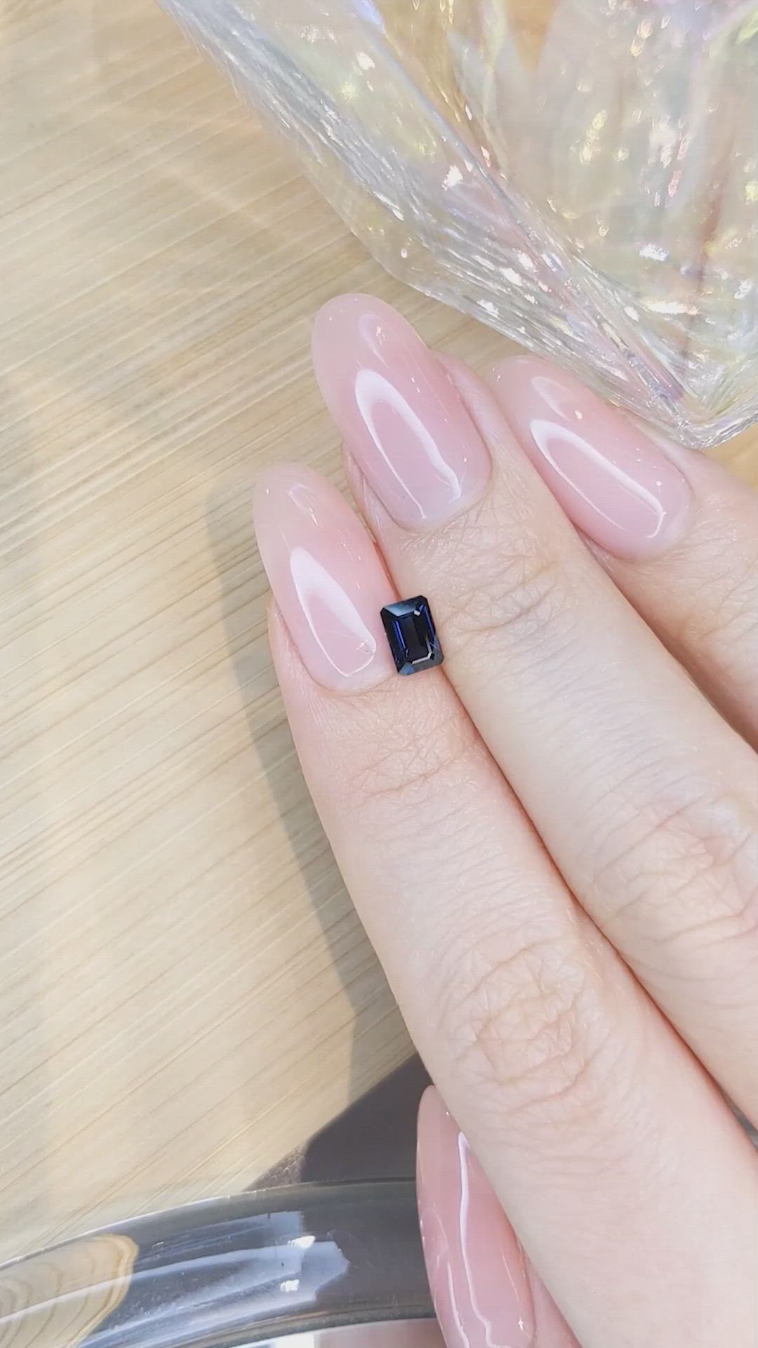 0.73 Ct. Blue Sapphire from Ceylon (Sri Lanka) Size Video