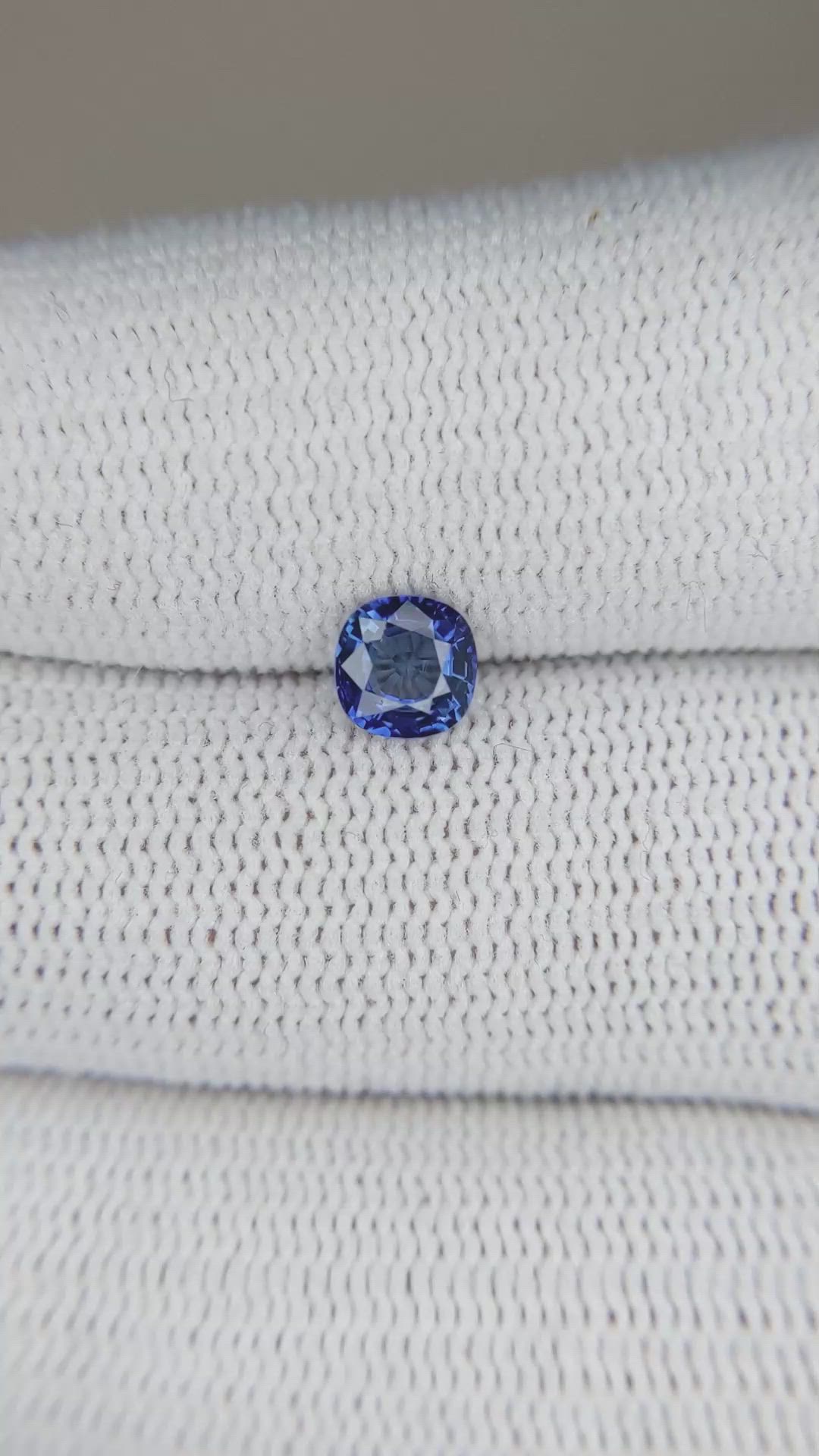 0.69 Ct. Blue Sapphire from Ceylon (Sri Lanka) Size Video
