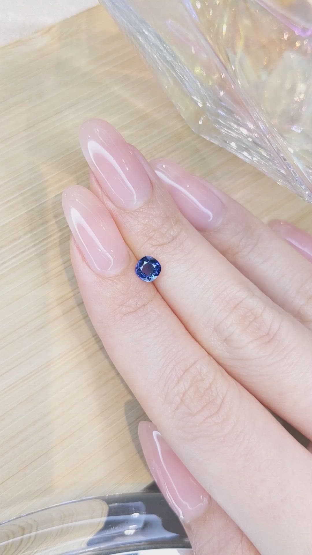 0.69 Ct. Blue Sapphire from Ceylon (Sri Lanka) Size Video