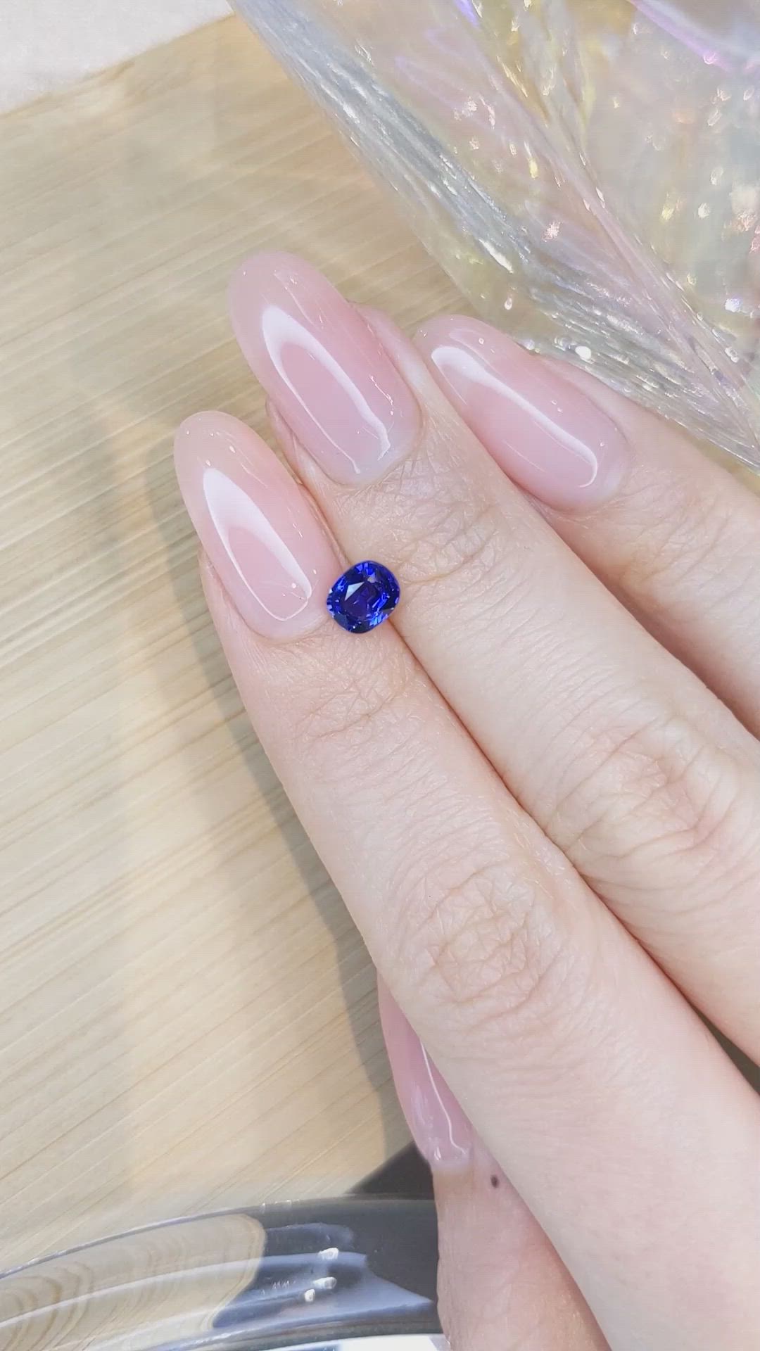 0.95 Ct. Blue Sapphire from Ceylon (Sri Lanka) Size Video