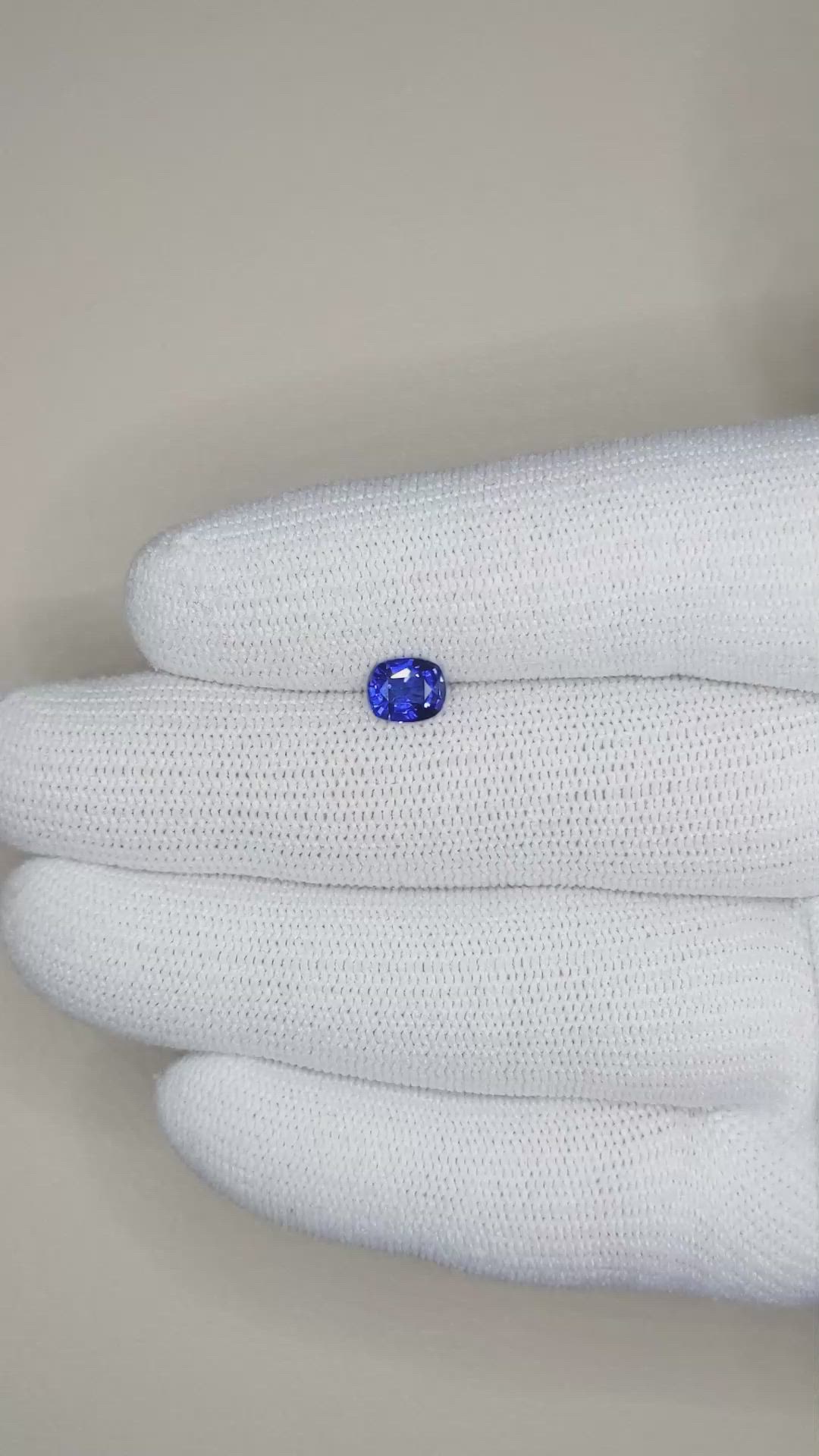 0.96 Ct. Blue Sapphire from Ceylon (Sri Lanka) Size Video