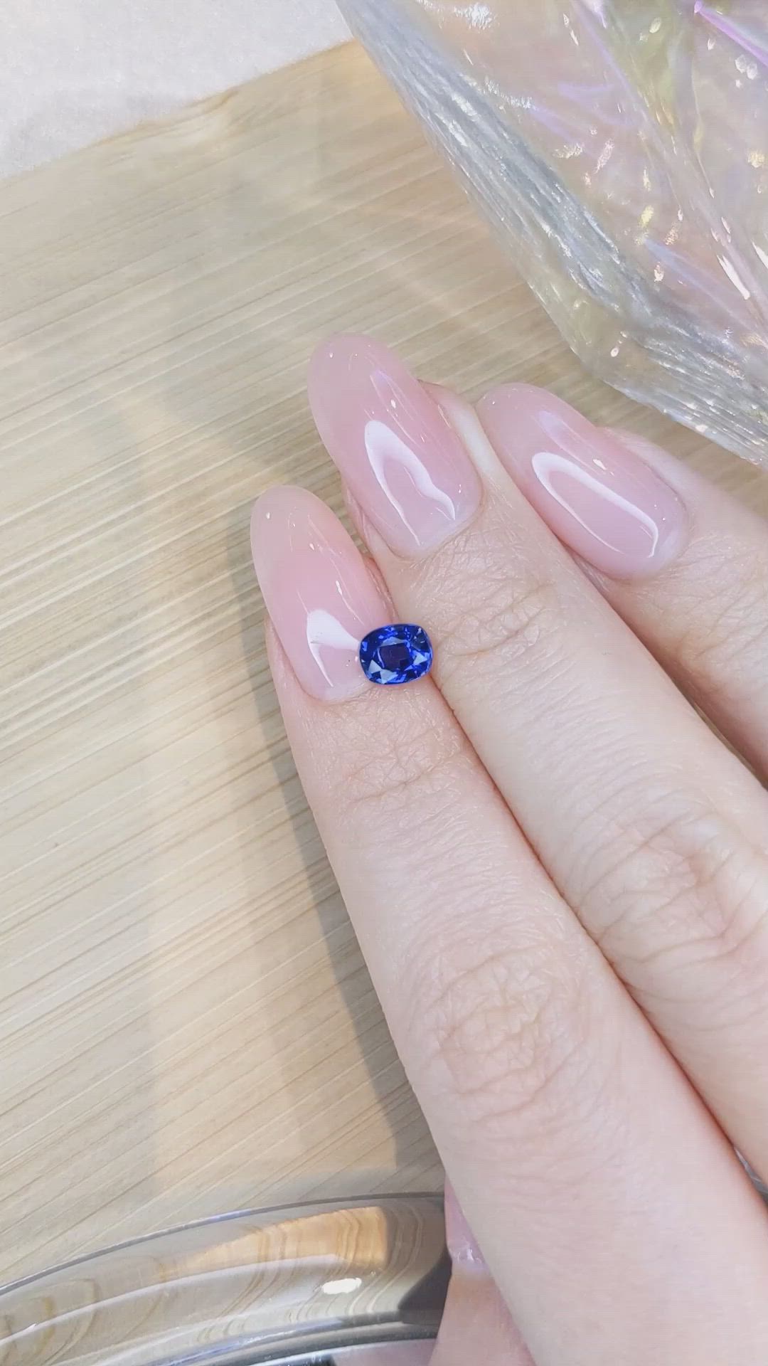 0.96 Ct. Blue Sapphire from Ceylon (Sri Lanka) Size Video