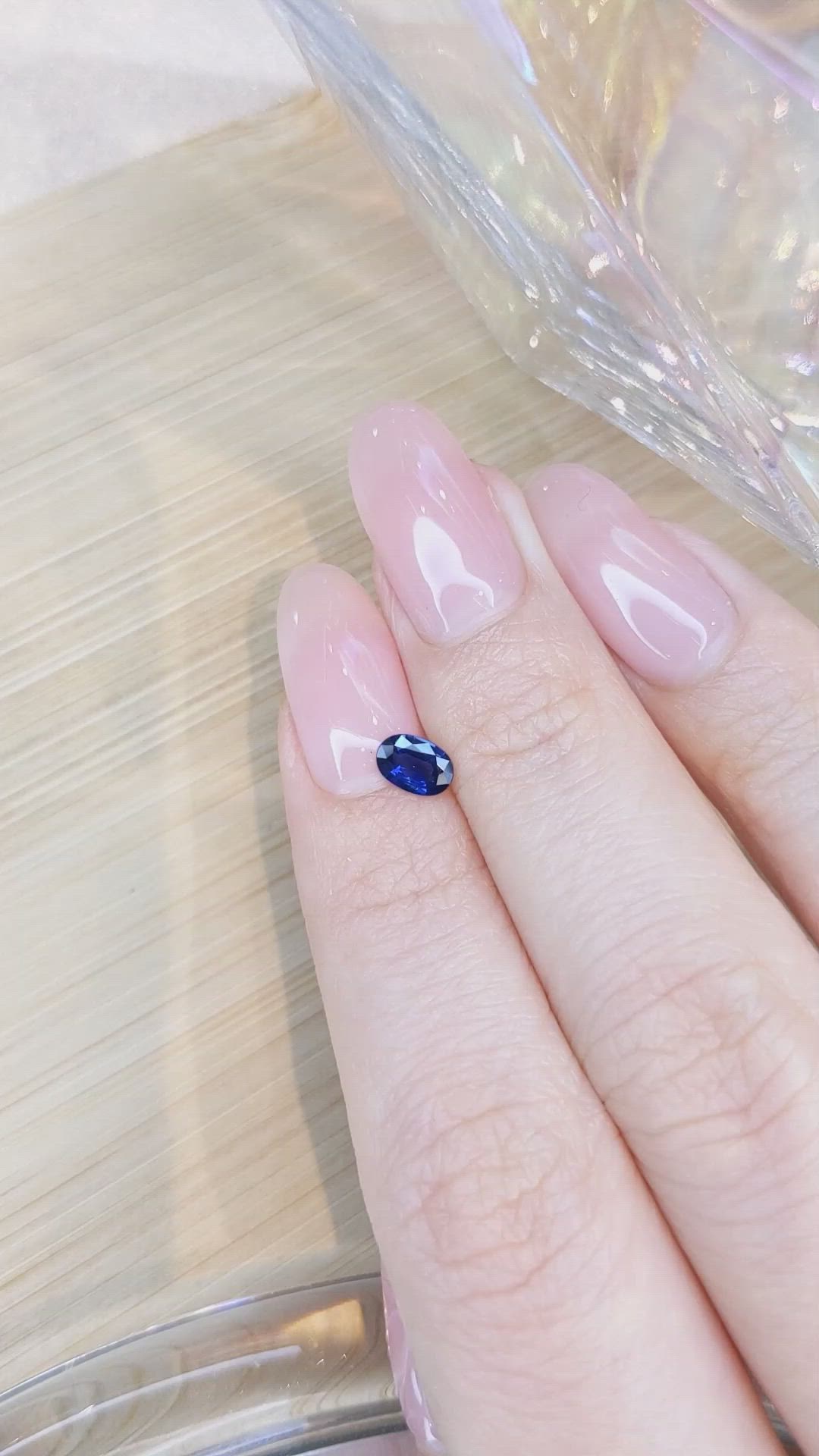 0.45 Ct. Blue Sapphire from Ceylon (Sri Lanka) Size Video