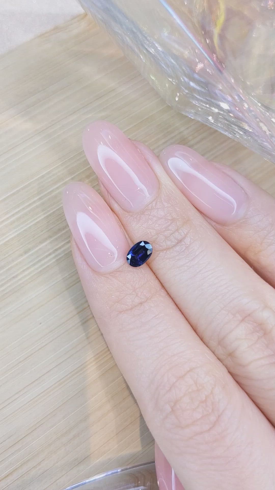 0.54 Ct. Blue Sapphire from Ceylon (Sri Lanka) Size Video