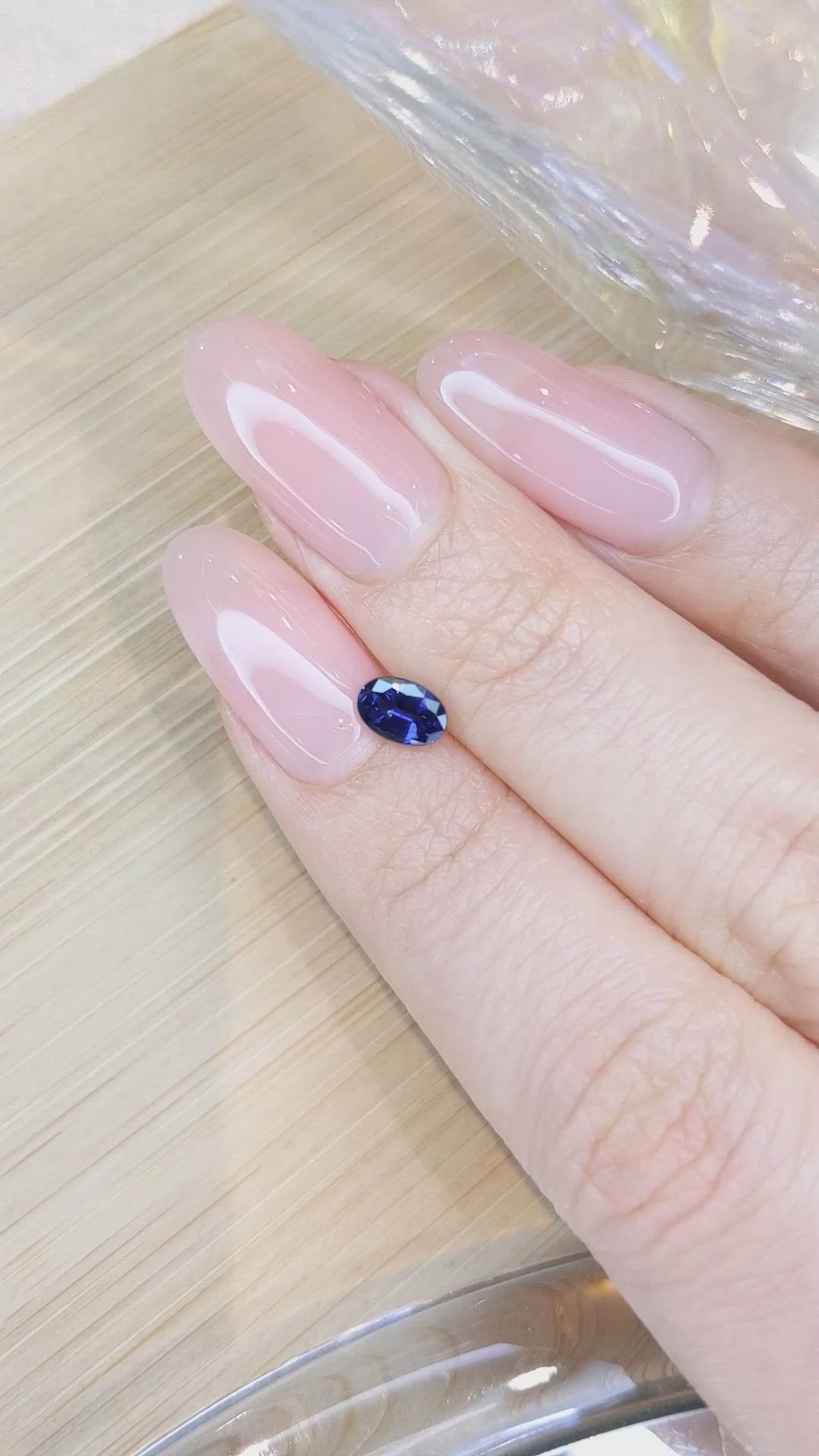 0.61 Ct. Blue Sapphire from Ceylon (Sri Lanka) Size Video