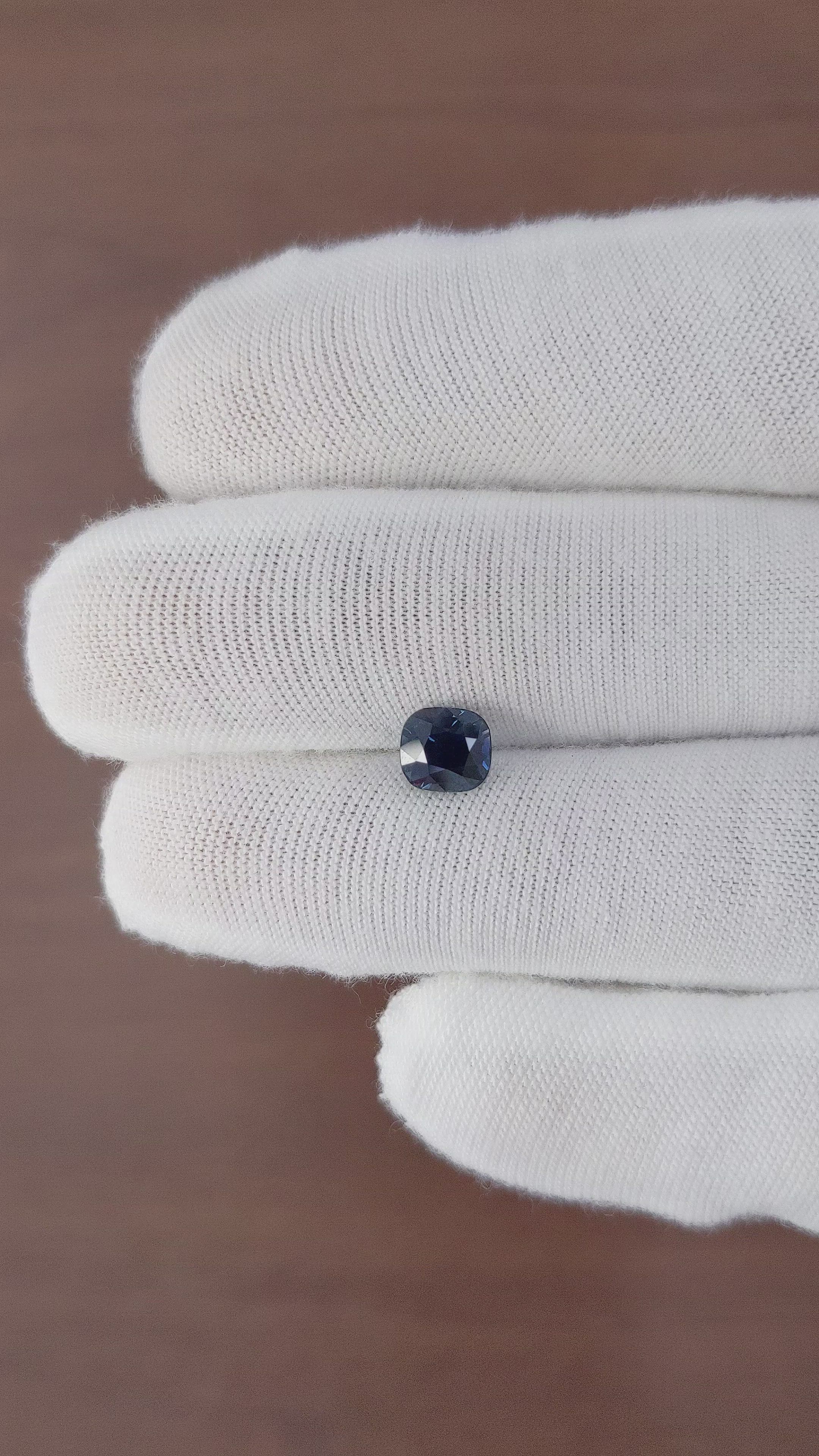 1.56 Ct. Greenish Blue Sapphire from Madagascar Size Video