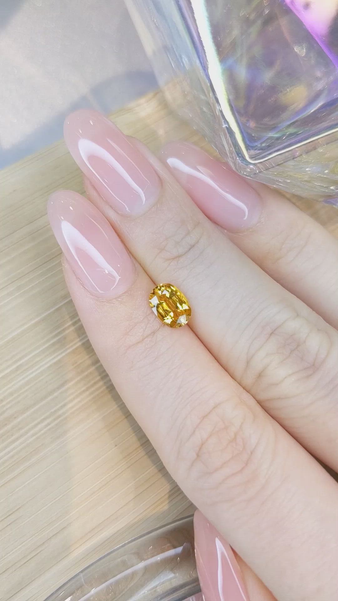 1.40 Ct. Yellow Sapphire from Ceylon (Sri Lanka) Size Video