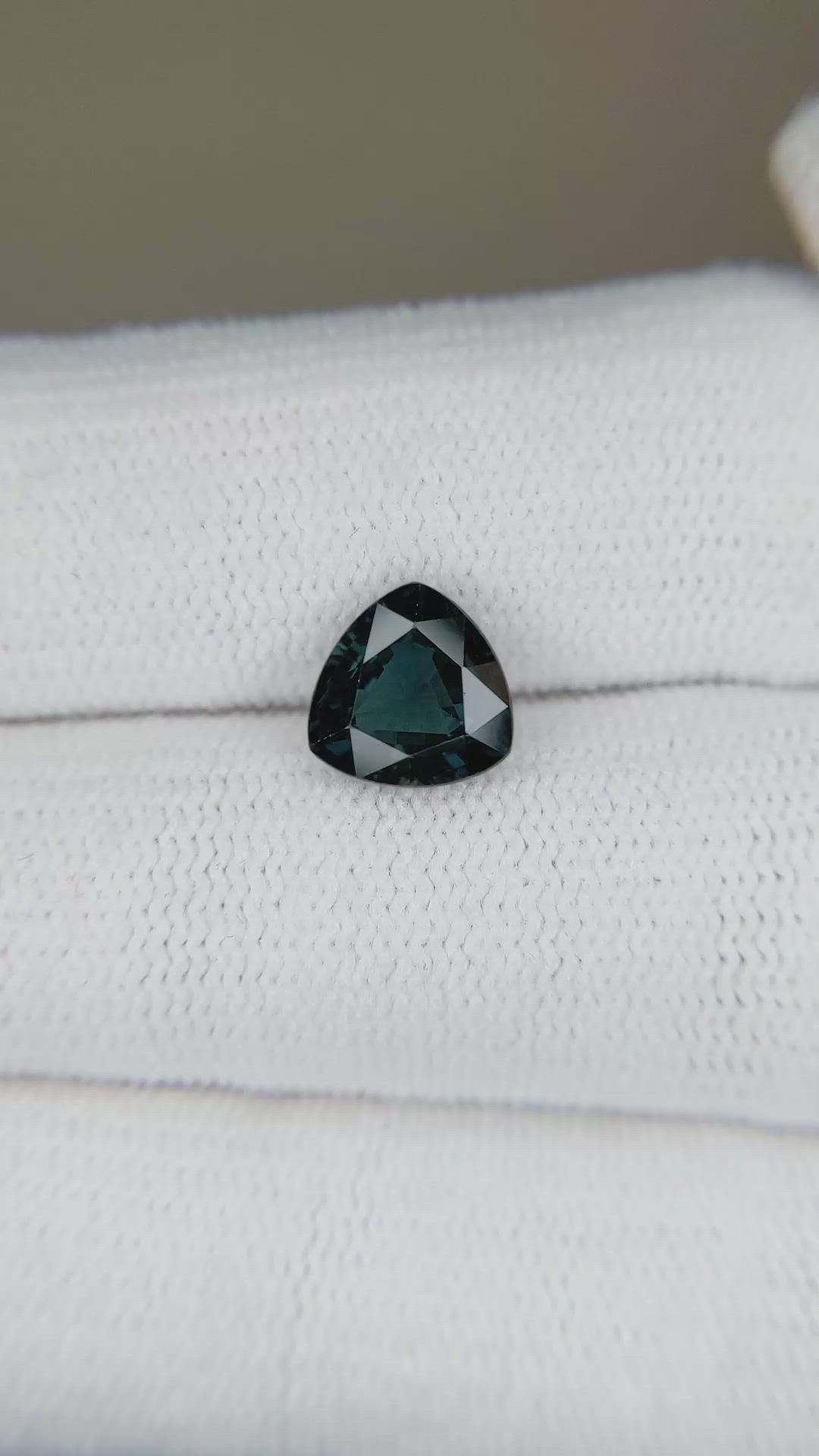 1.76 Ct. Bluish Green Sapphire from Ceylon (Sri Lanka) Size Video
