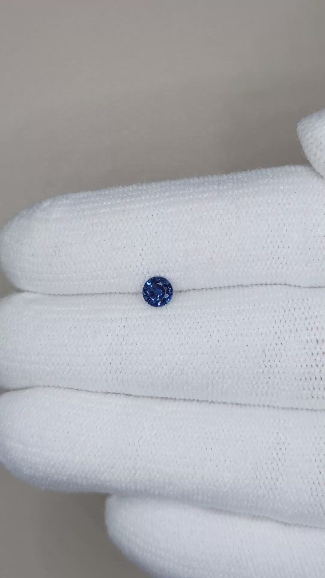 0.34 Ct. Blue Sapphire from Ceylon (Sri Lanka) Size Video