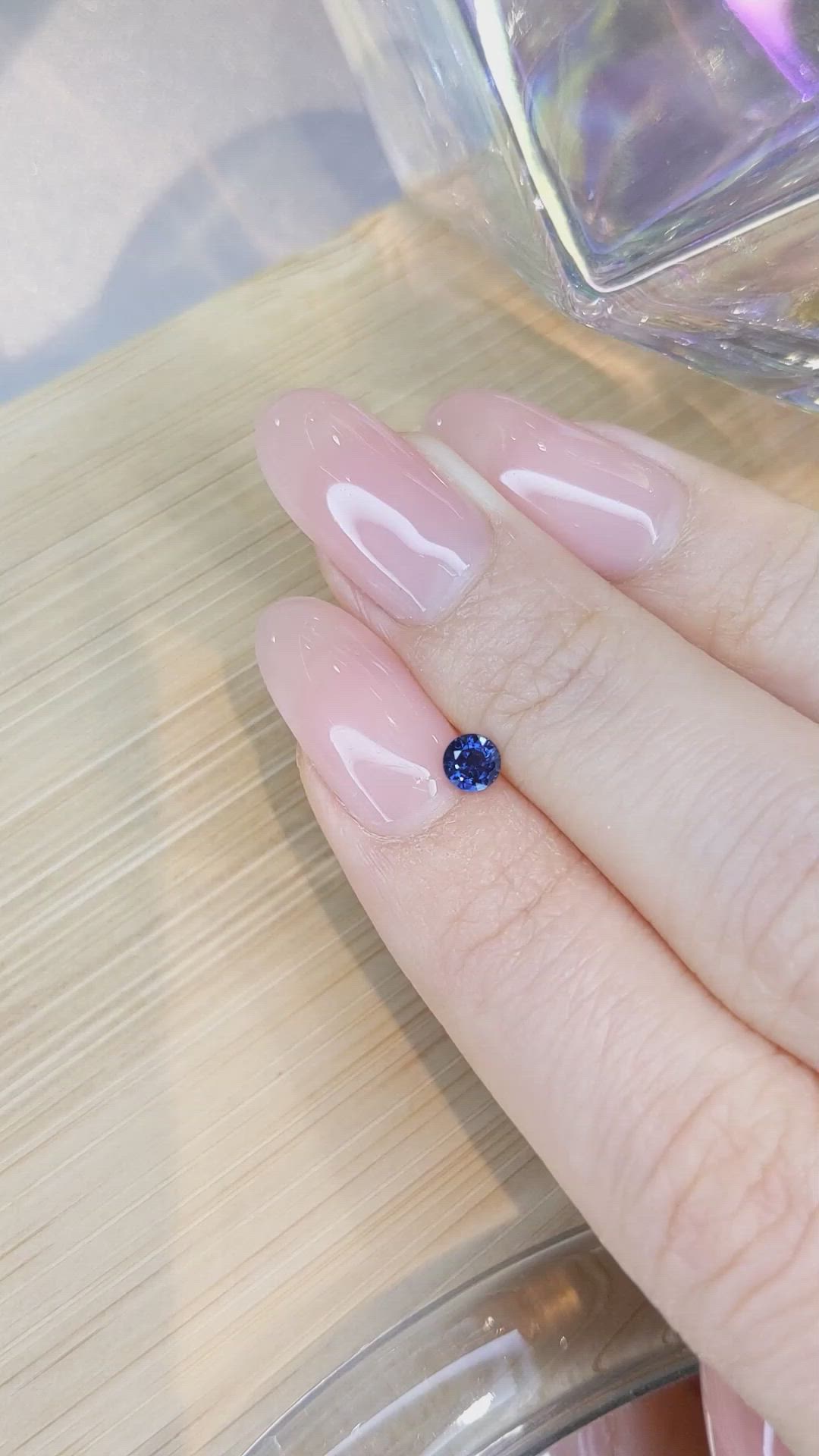 0.34 Ct. Blue Sapphire from Ceylon (Sri Lanka) Size Video