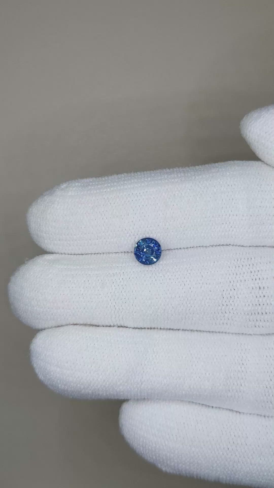 0.59 Ct. Blue Sapphire from Ceylon (Sri Lanka) Size Video