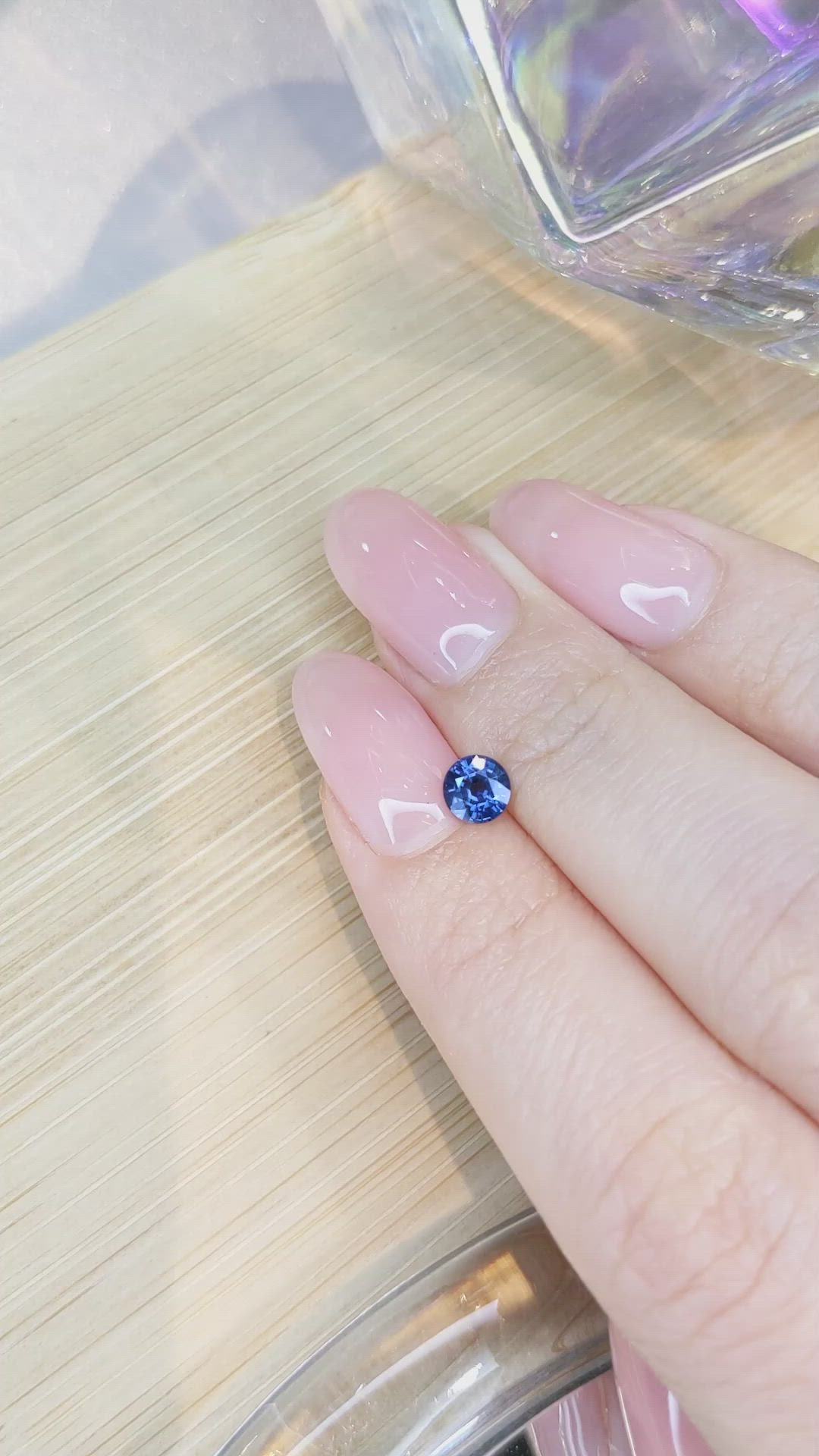 0.59 Ct. Blue Sapphire from Ceylon (Sri Lanka) Size Video
