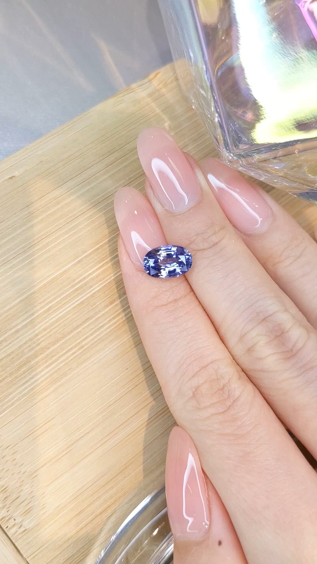 3.42 Ct. Violet Sapphire from Ceylon (Sri Lanka) Size Video