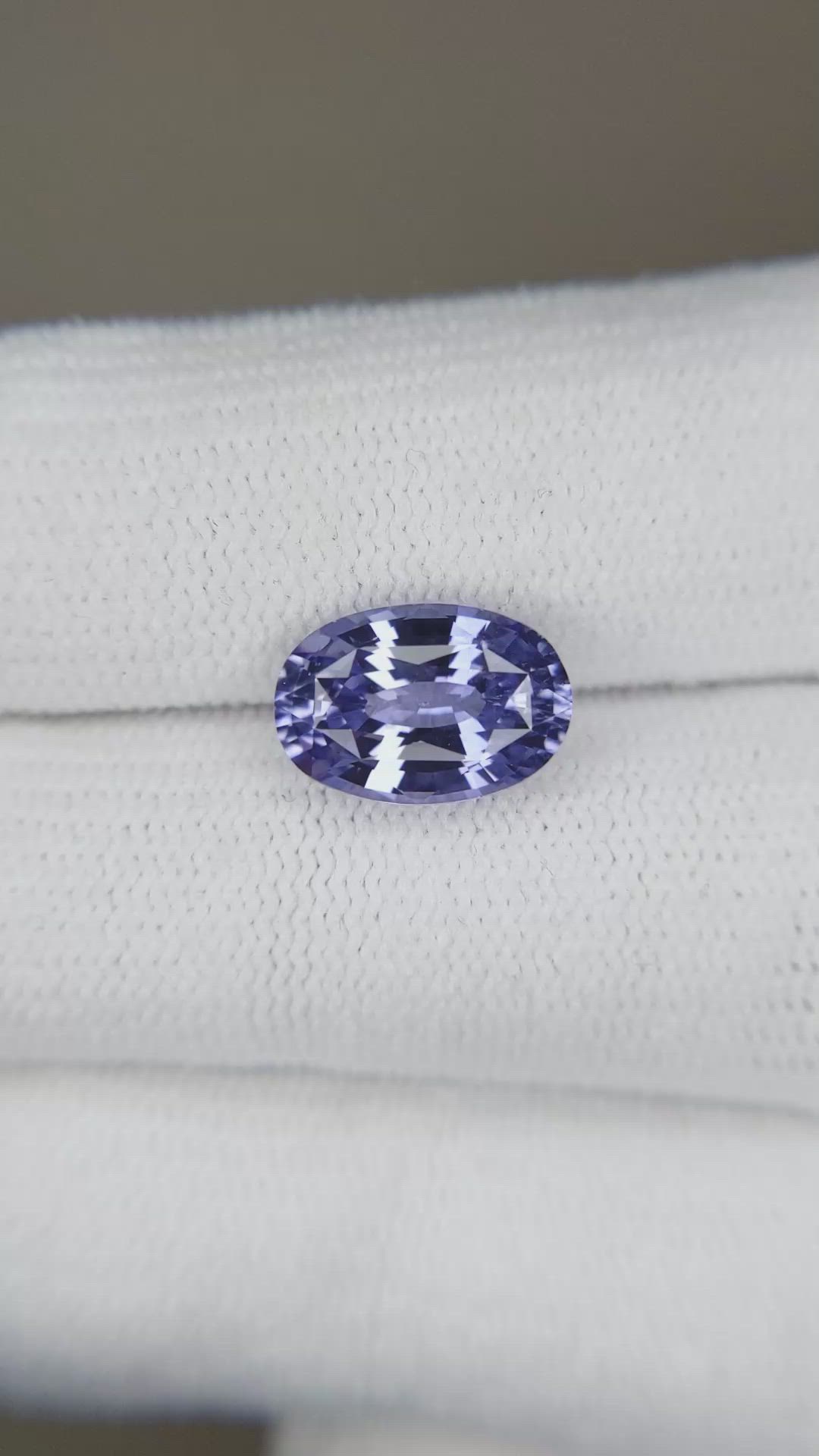 3.42 Ct. Violet Sapphire from Ceylon (Sri Lanka) Size Video