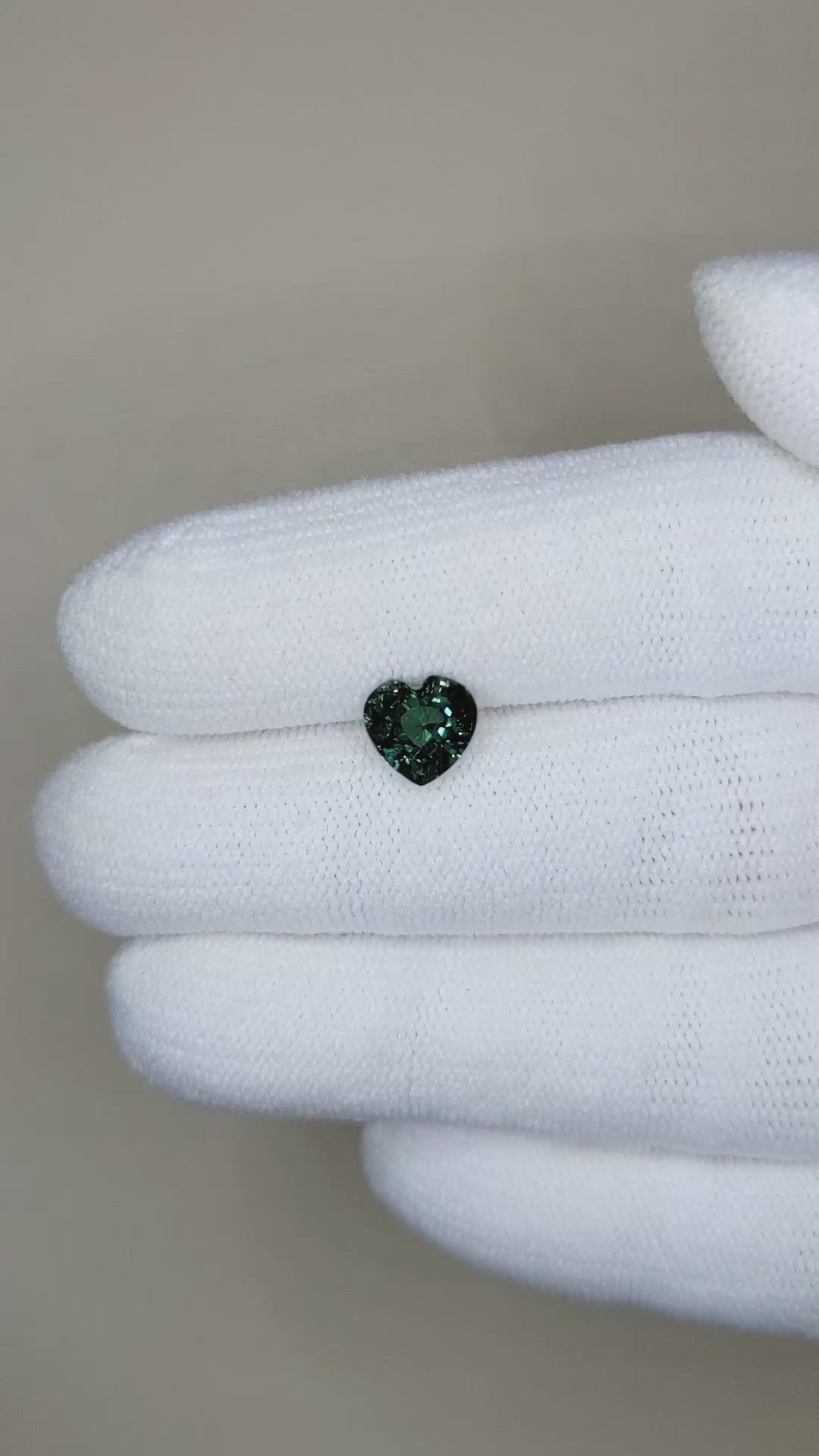 1.57 Ct. Green Sapphire from Madagascar Size Video