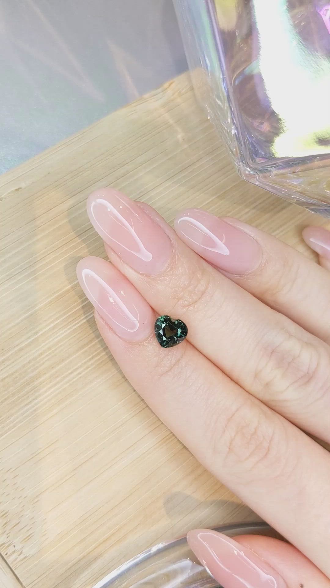 1.57 Ct. Green Sapphire from Madagascar Size Video