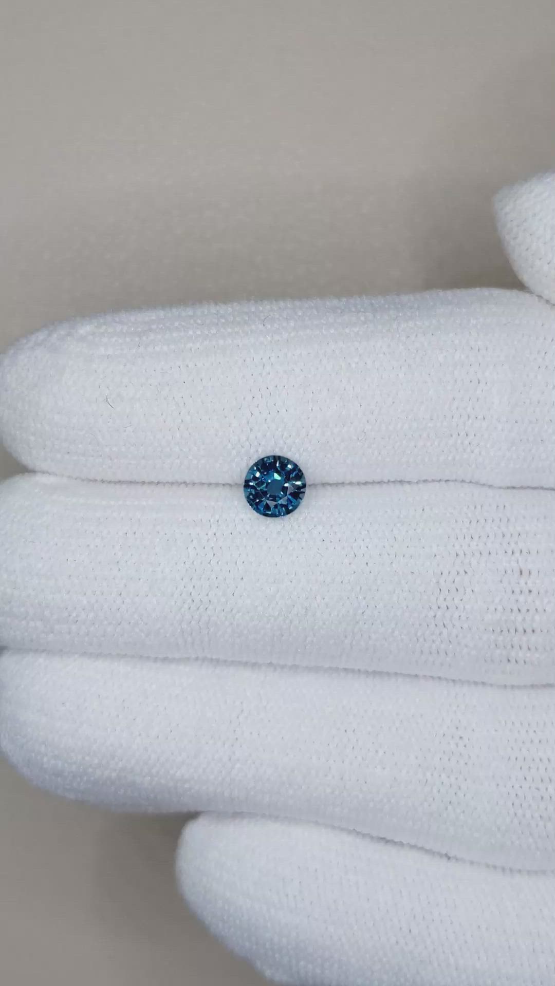 0.59 Ct. Blue Sapphire from Ceylon (Sri Lanka) Size Video