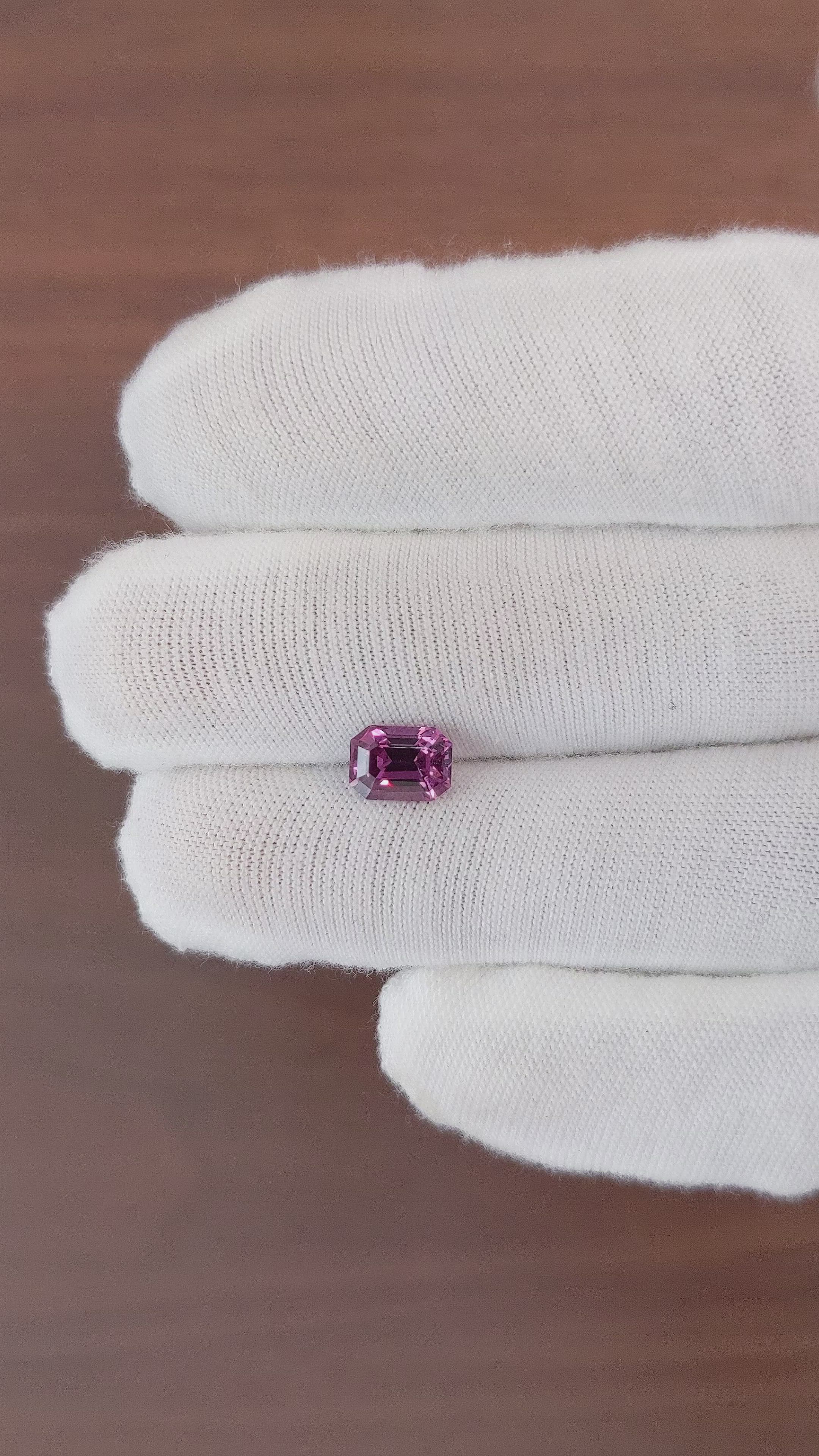 1.65 Ct. Purplish Pink Sapphire from Ceylon (Sri Lanka) Size Video