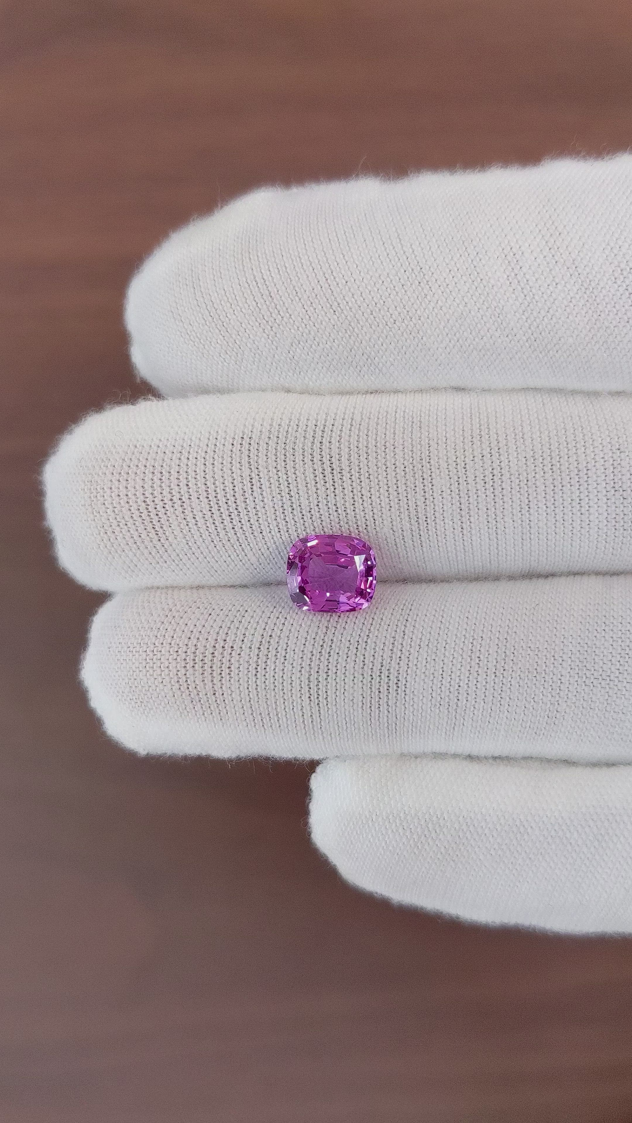 2.01 Ct. Pinkish Purple Sapphire from Ceylon (Sri Lanka) Size Video